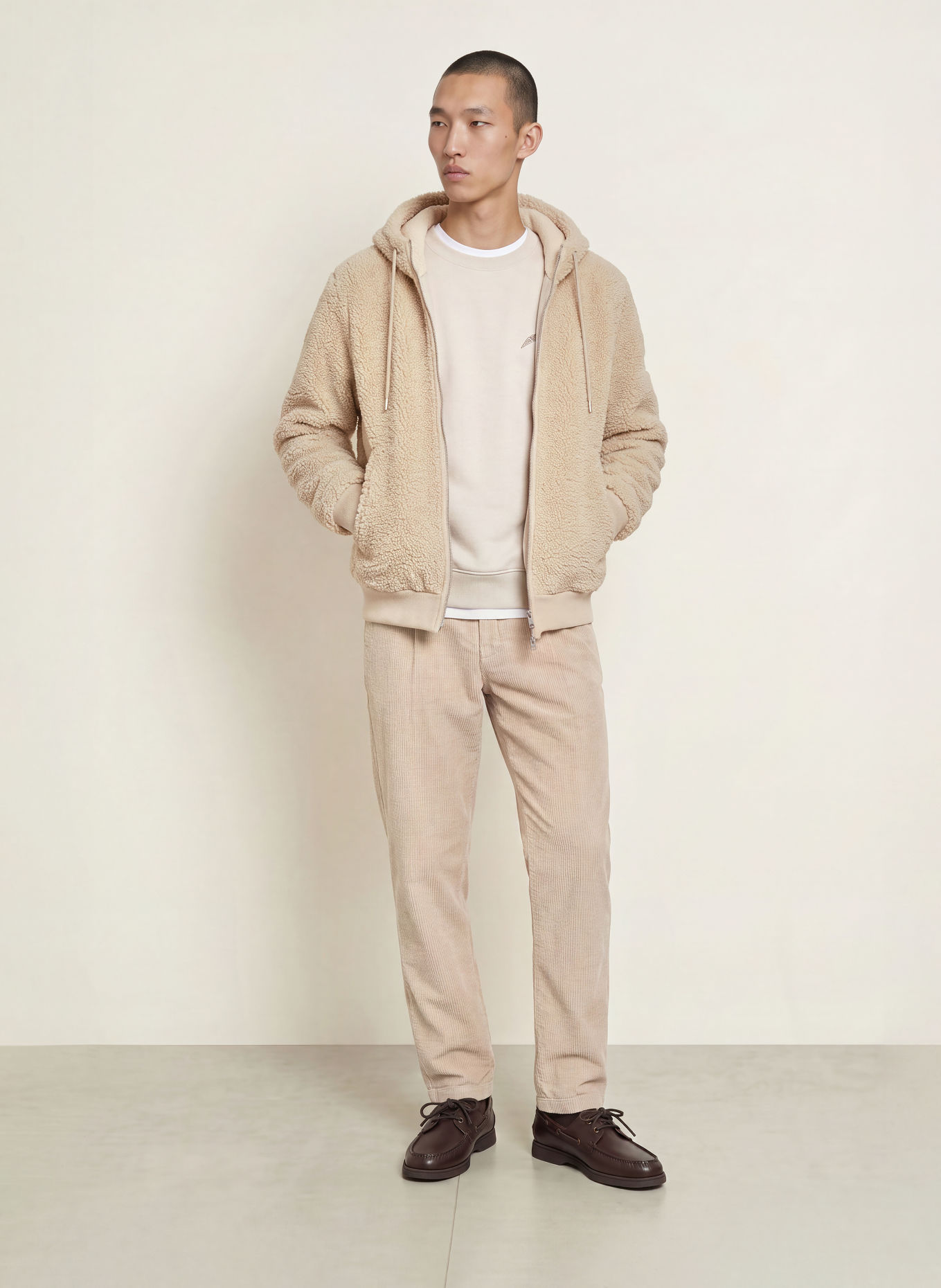 Marc O'Polo Teddyfell-Jacke: BEIGE