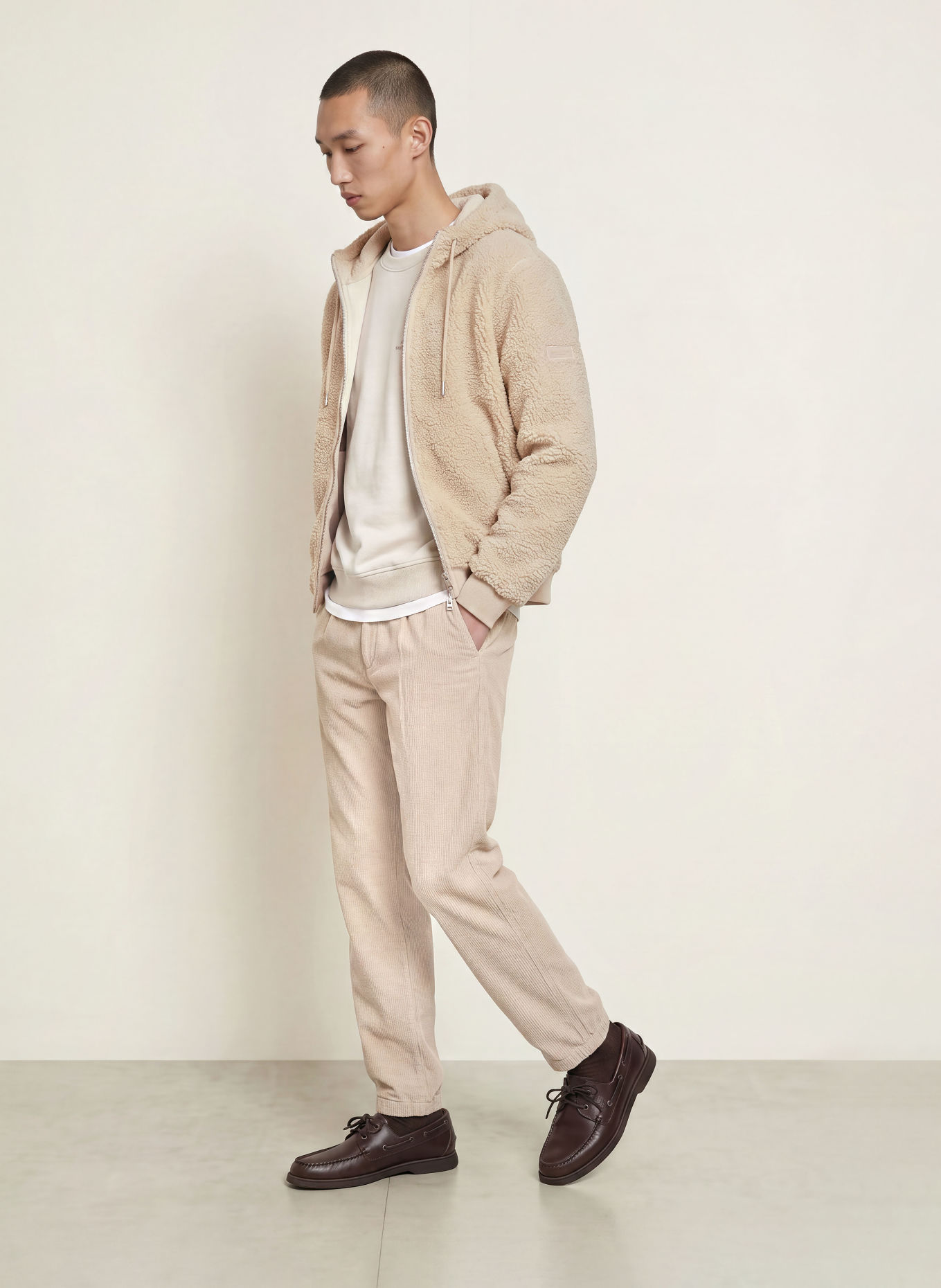 Marc O'Polo Teddyfell-Jacke: BEIGE