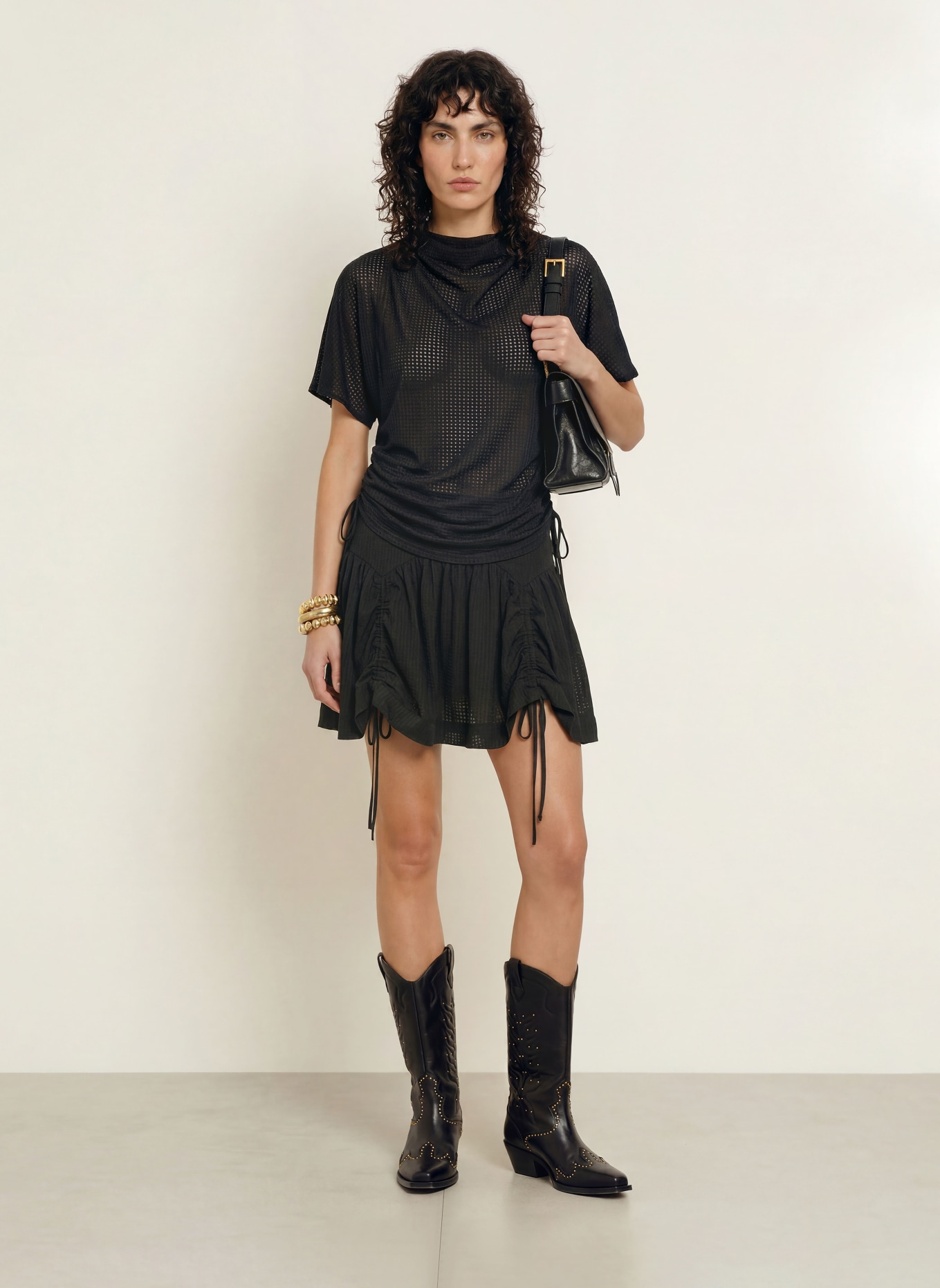 ALLSAINTS LESLIE Shirt blouse: BLACK