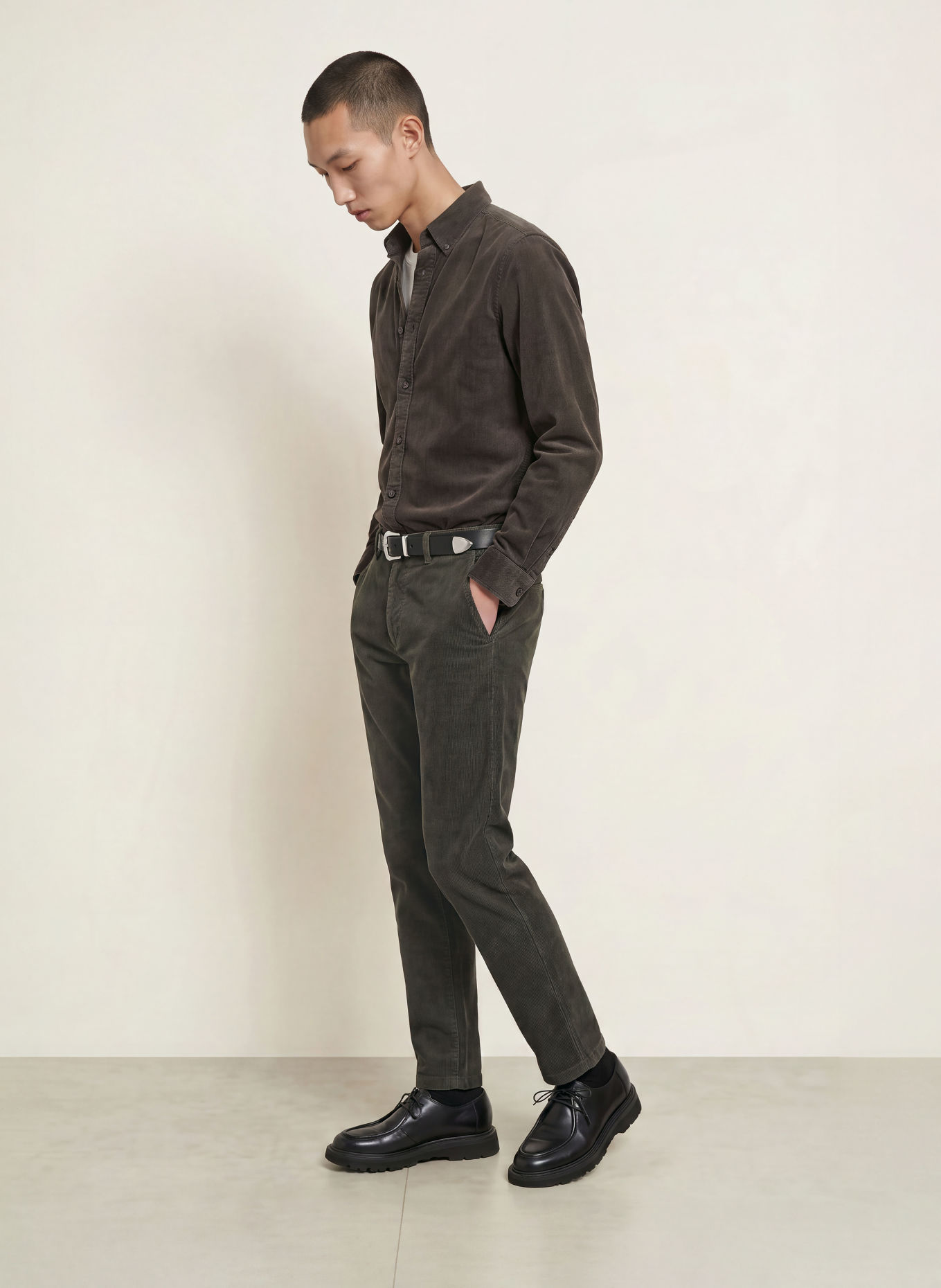 Marc O'Polo Corduroy Shirt, Regular Fit: TAUPE