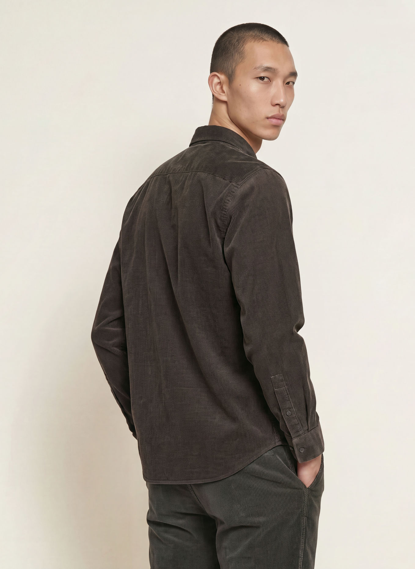 Marc O'Polo Corduroy Shirt, Regular Fit: TAUPE