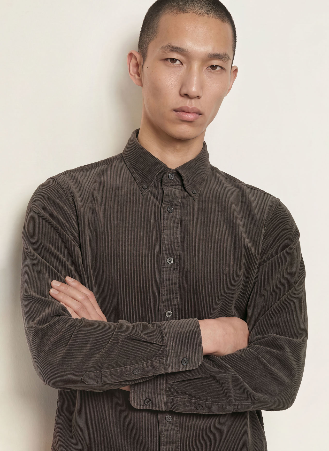 Marc O'Polo Corduroy Shirt, Regular Fit: TAUPE