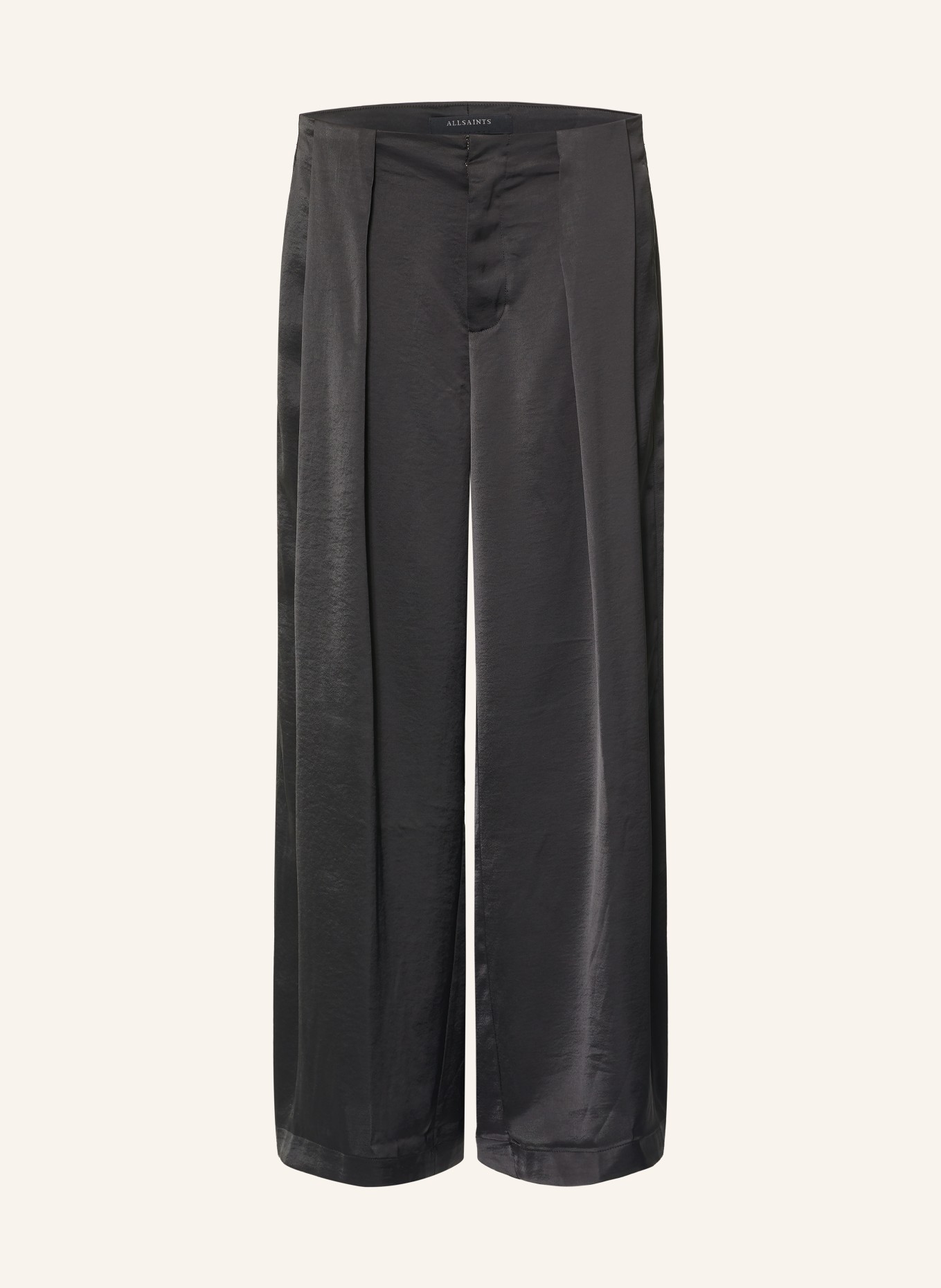 ALLSAINTS Marlenehose LOLA aus Satin: SCHWARZ