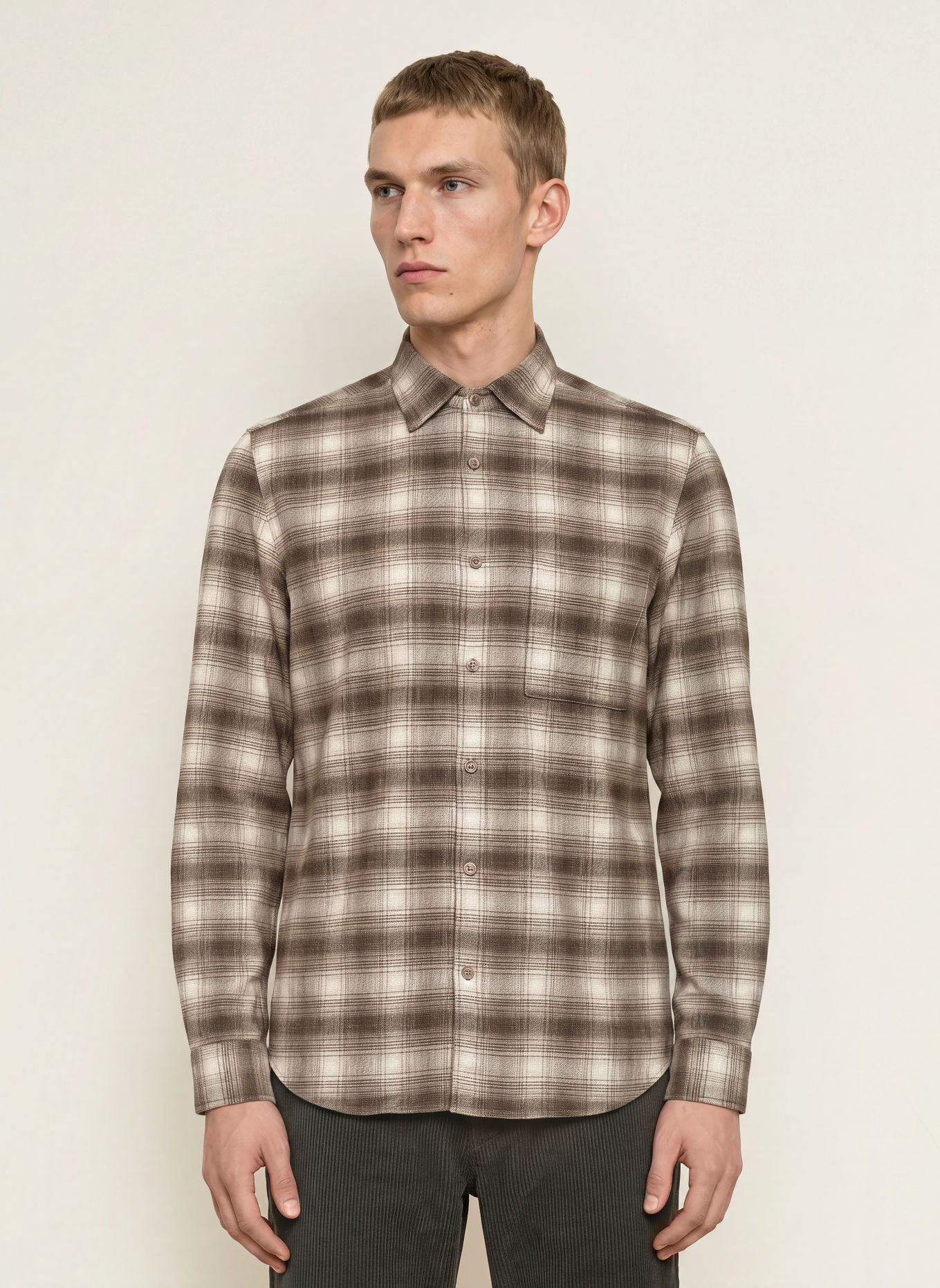 Marc O'Polo Flanellhemd Regular Fit: BRAUN / BEIGE