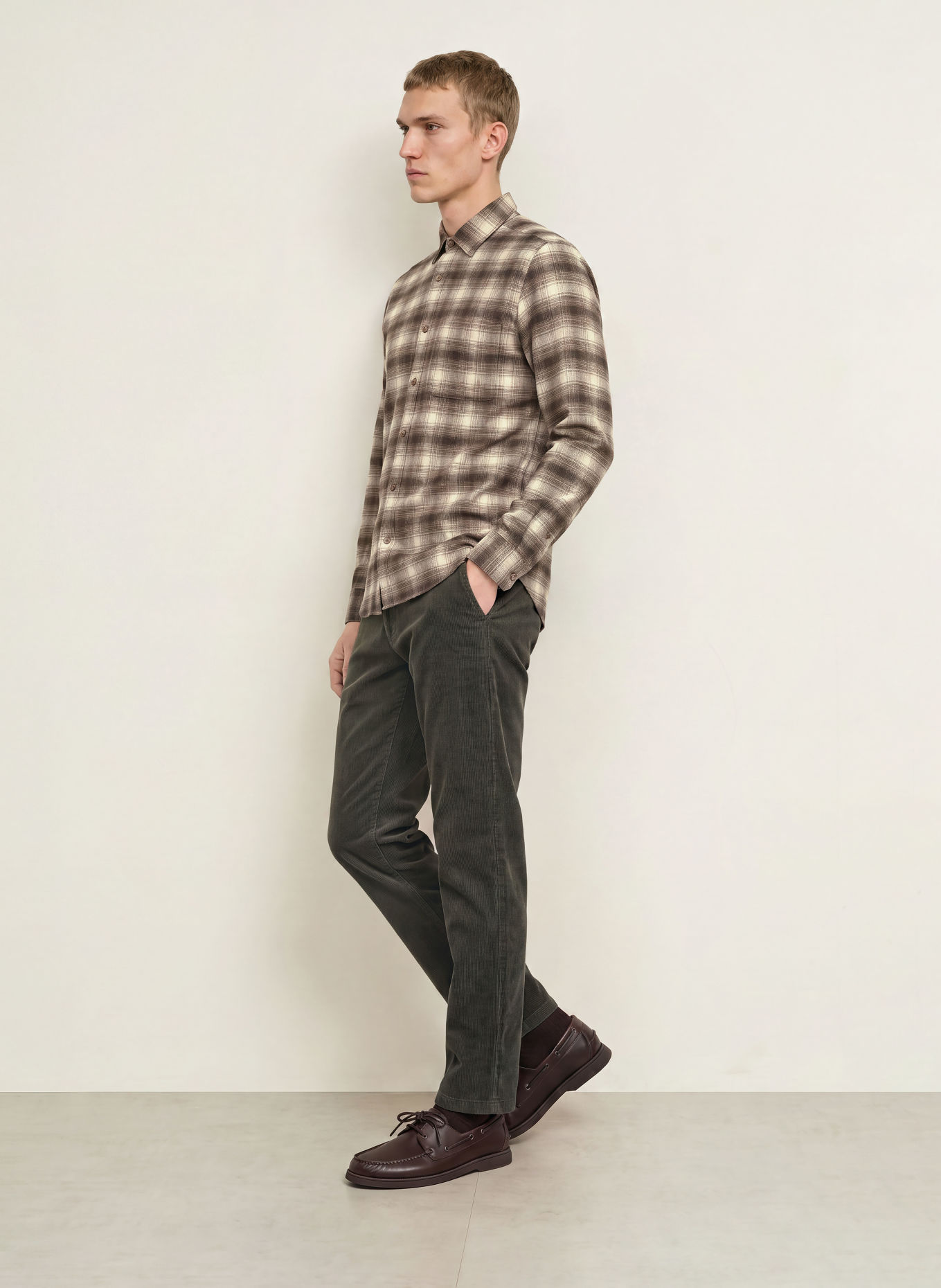 Marc O'Polo Flanellhemd Regular Fit: BRAUN / BEIGE