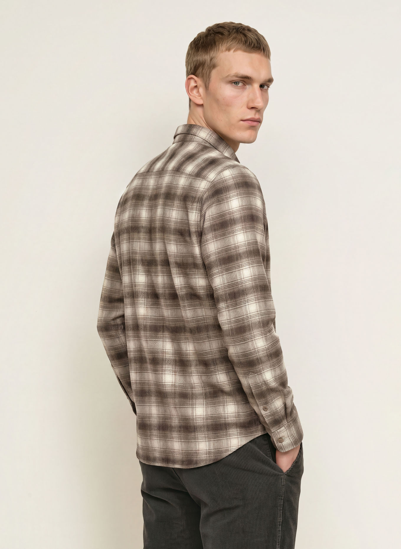 Marc O'Polo Flanellhemd Regular Fit: BRAUN / BEIGE