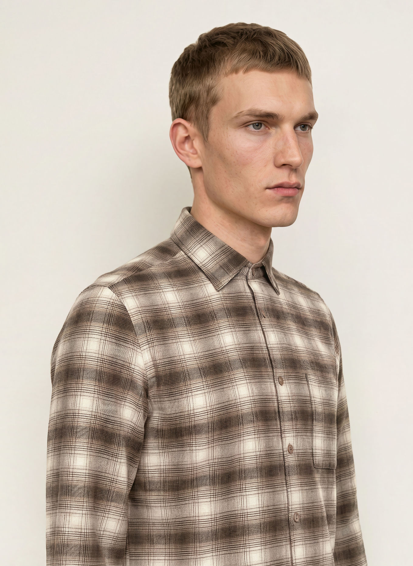 Marc O'Polo Flanellhemd Regular Fit: BRAUN / BEIGE