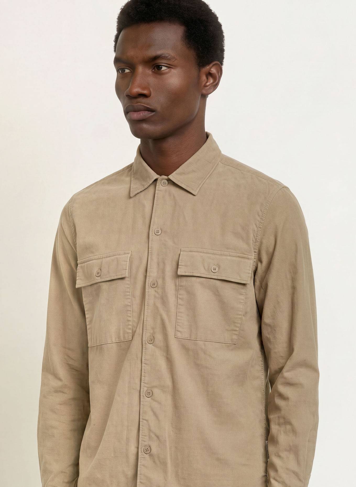 Marc O'Polo Overshirt i fløjl: BEIGE