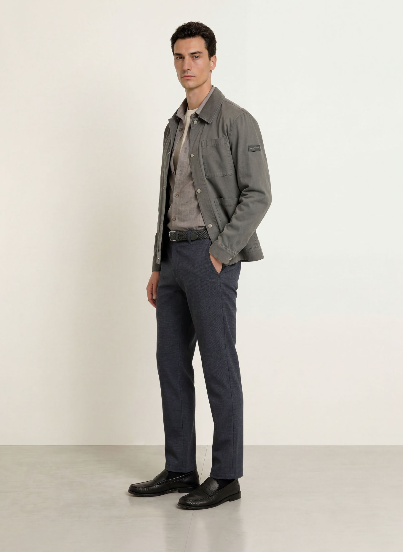 Marc O'Polo Chino STIG JOGGER Shaped Fit: DUNKELGRAU / GRAU