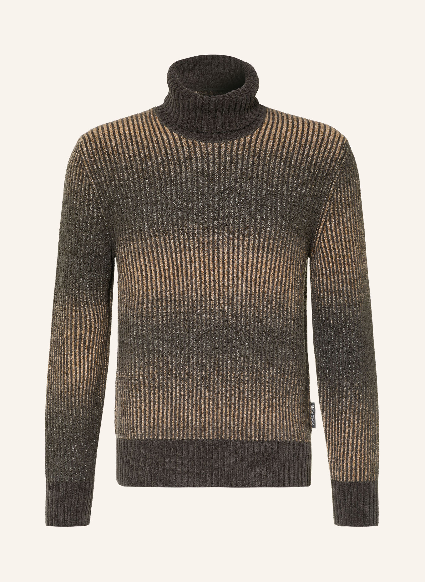 Marc O'Polo Rollkragenpullover: BEIGE / DUNKELBRAUN
