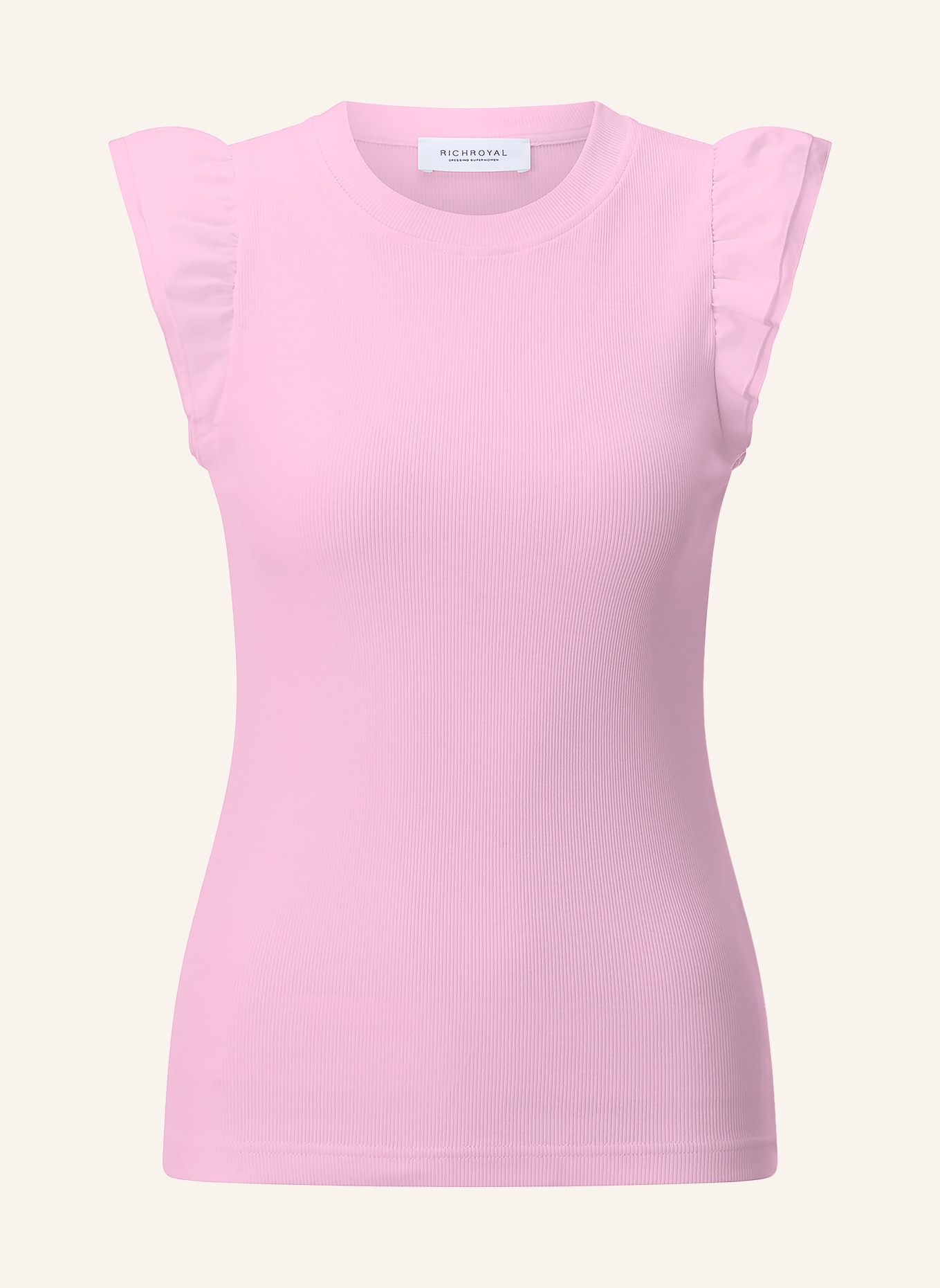 Rich & Royal Top with ruffles: PINK