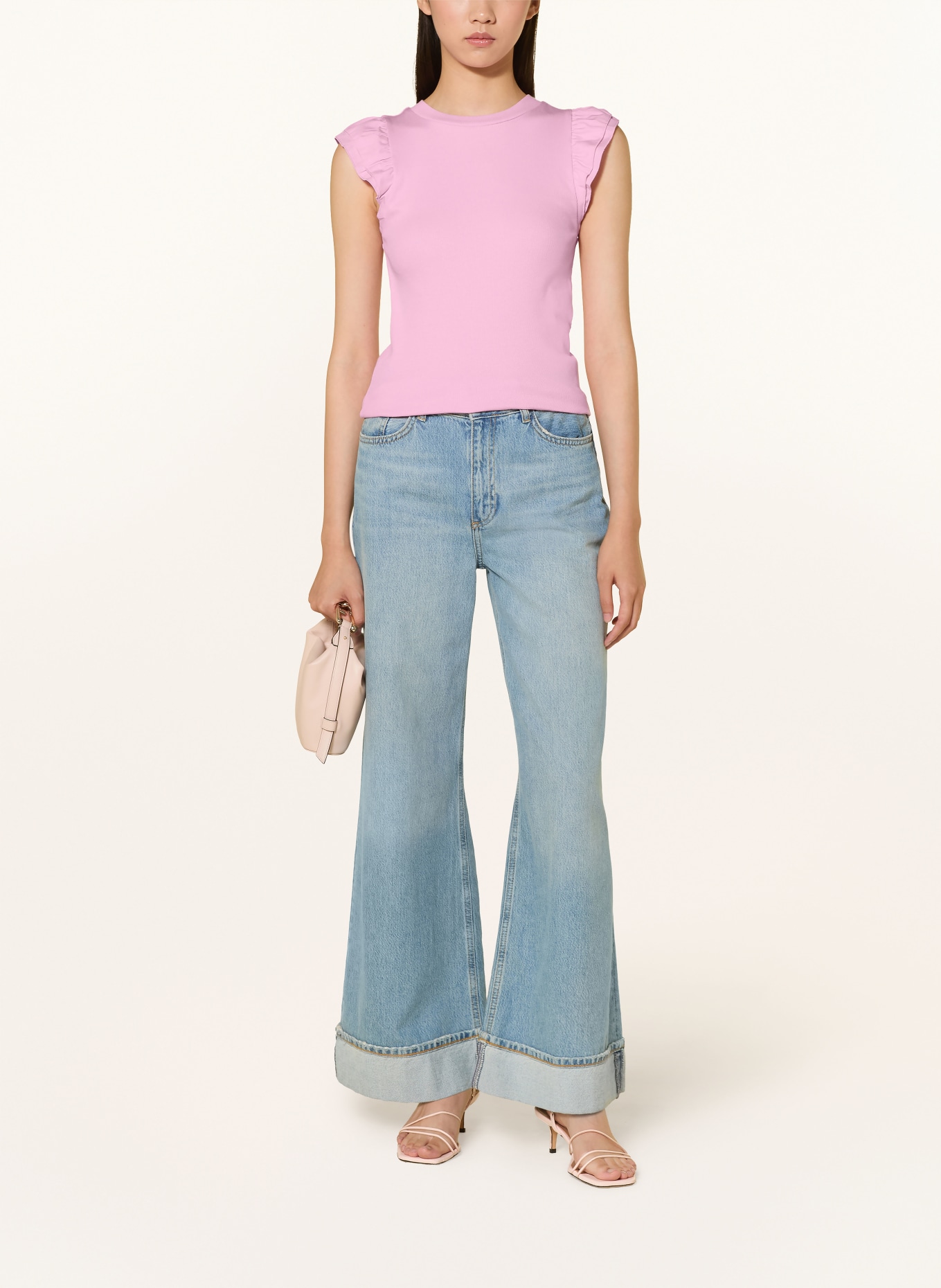 Rich & Royal Top with ruffles: PINK