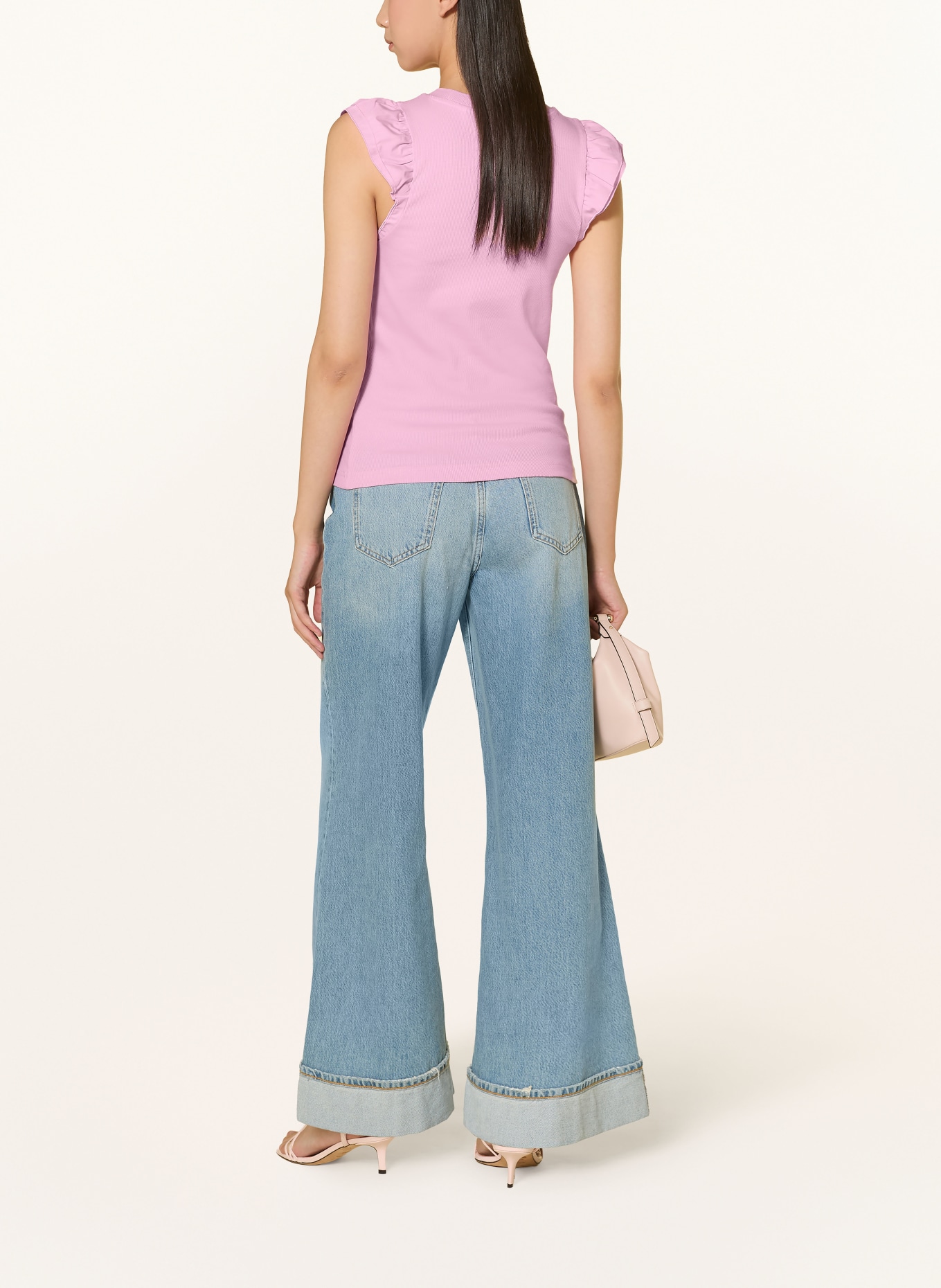 Rich & Royal Top with ruffles: PINK