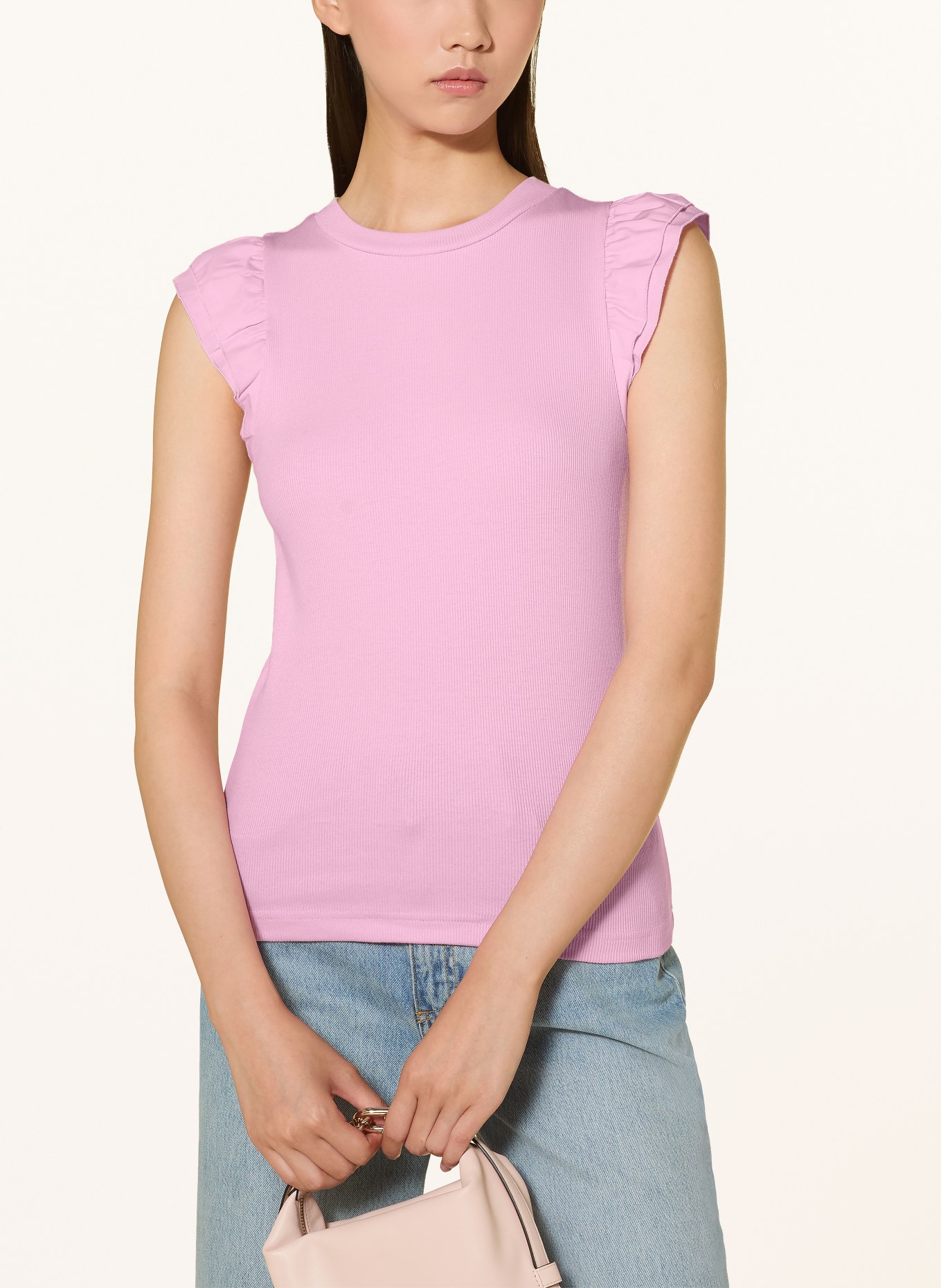 Rich & Royal Top with ruffles: PINK