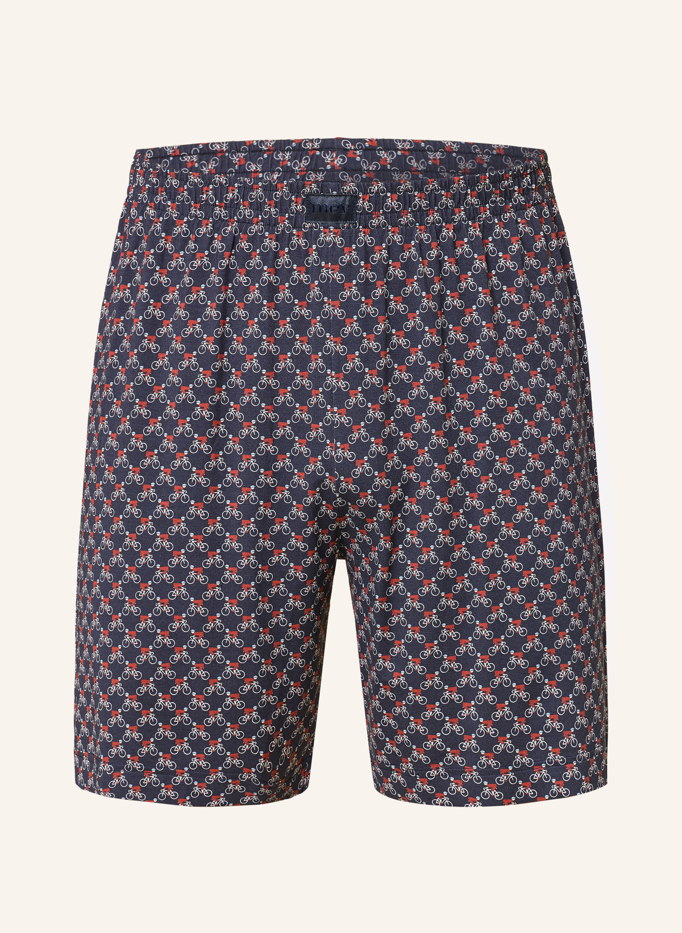 mey Schlafshorts Serie BIKE RUSH: DUNKELBLAU / DUNKELROT / WEISS