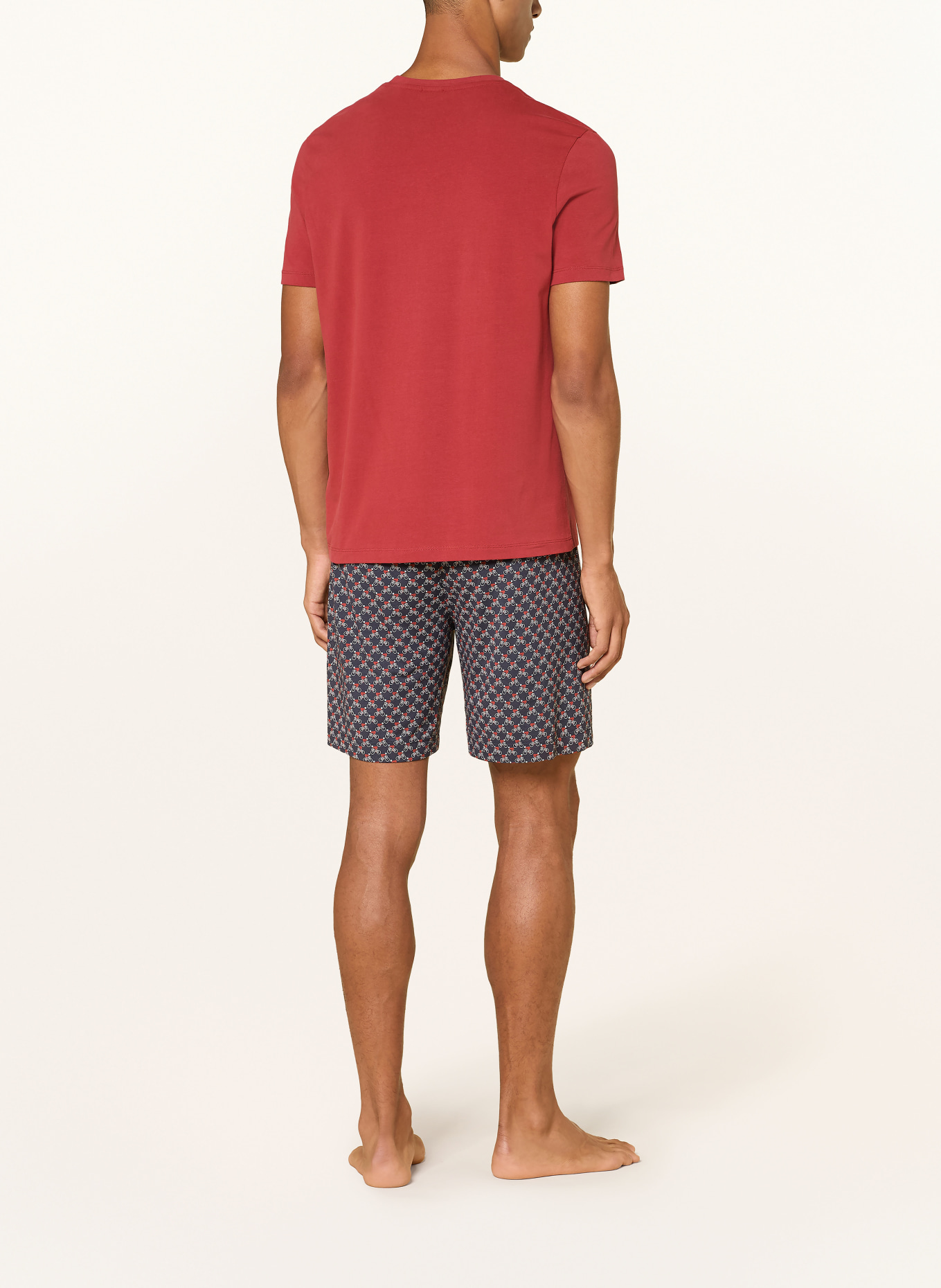 mey Schlafshorts Serie BIKE RUSH: DUNKELBLAU / DUNKELROT / WEISS