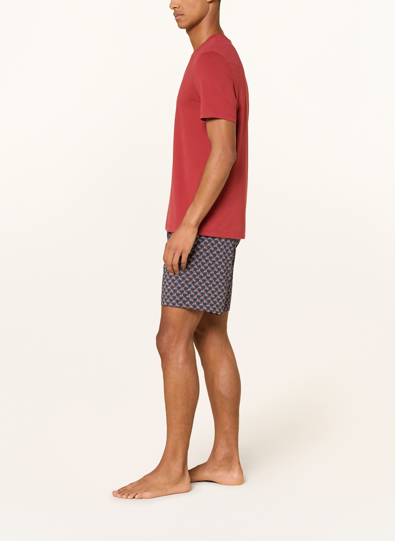 mey Schlafshorts Serie BIKE RUSH: DUNKELBLAU / DUNKELROT / WEISS