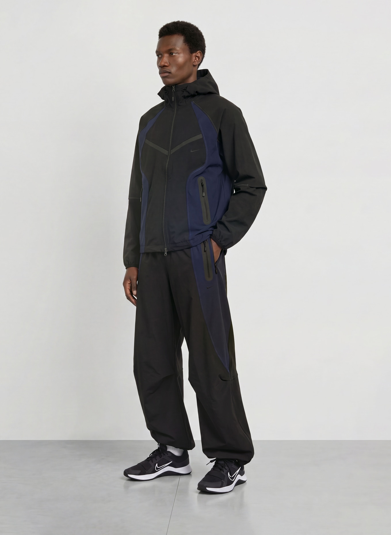 Nike Trainingsjacke TECH: SCHWARZ / DUNKELGRAU / DUNKELBLAU