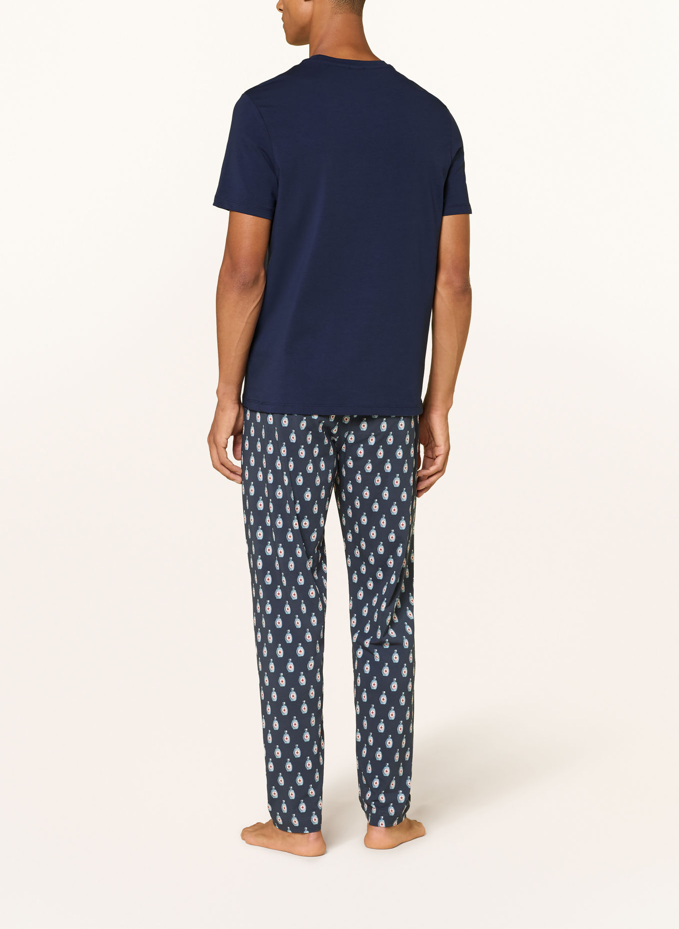mey Schlafshirt Serie PANCAKE PROOF: DUNKELBLAU / BRAUN / WEISS
