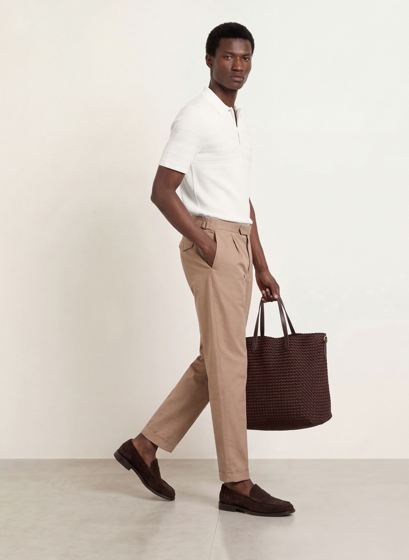 REISS Strick-Poloshirt FALKLANDS: WEISS