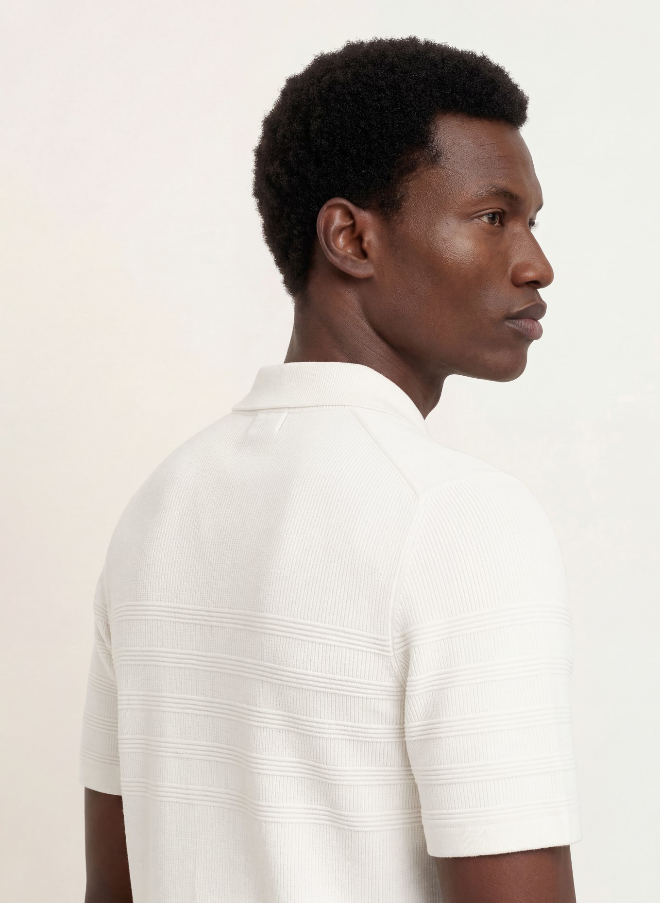 REISS Strick-Poloshirt FALKLANDS: WEISS