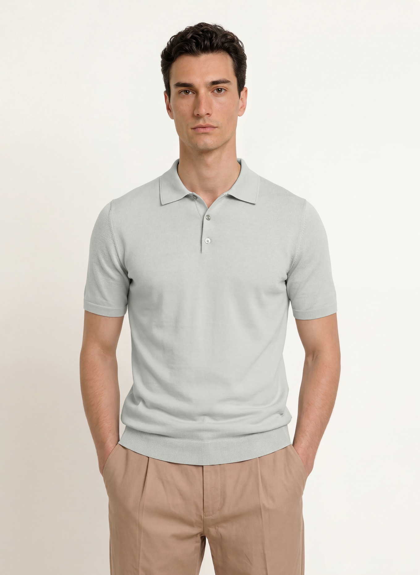 REISS Polo en maille MANOR: MENTHE
