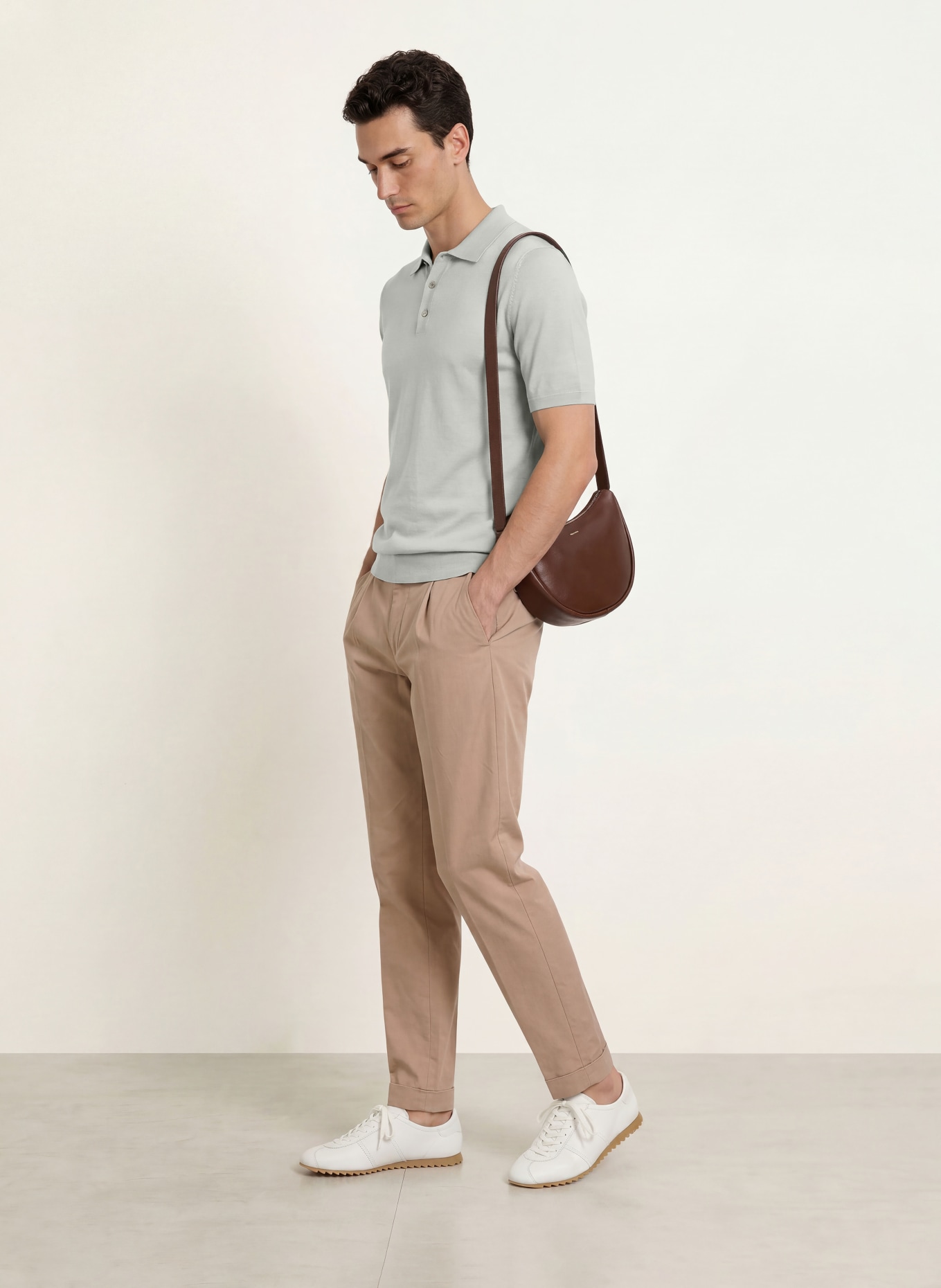 REISS Polo en maille MANOR: MENTHE