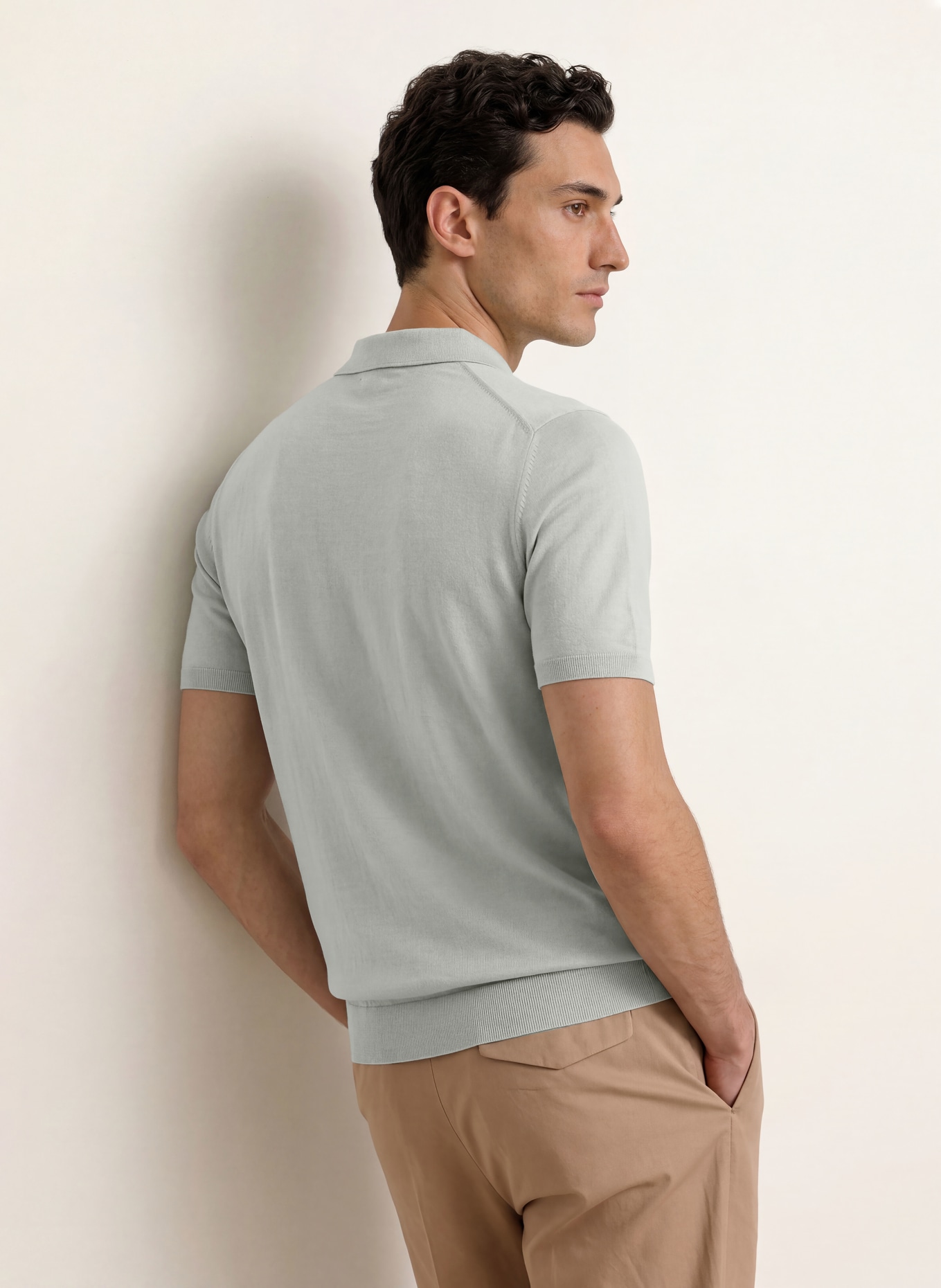 REISS Polo en maille MANOR: MENTHE