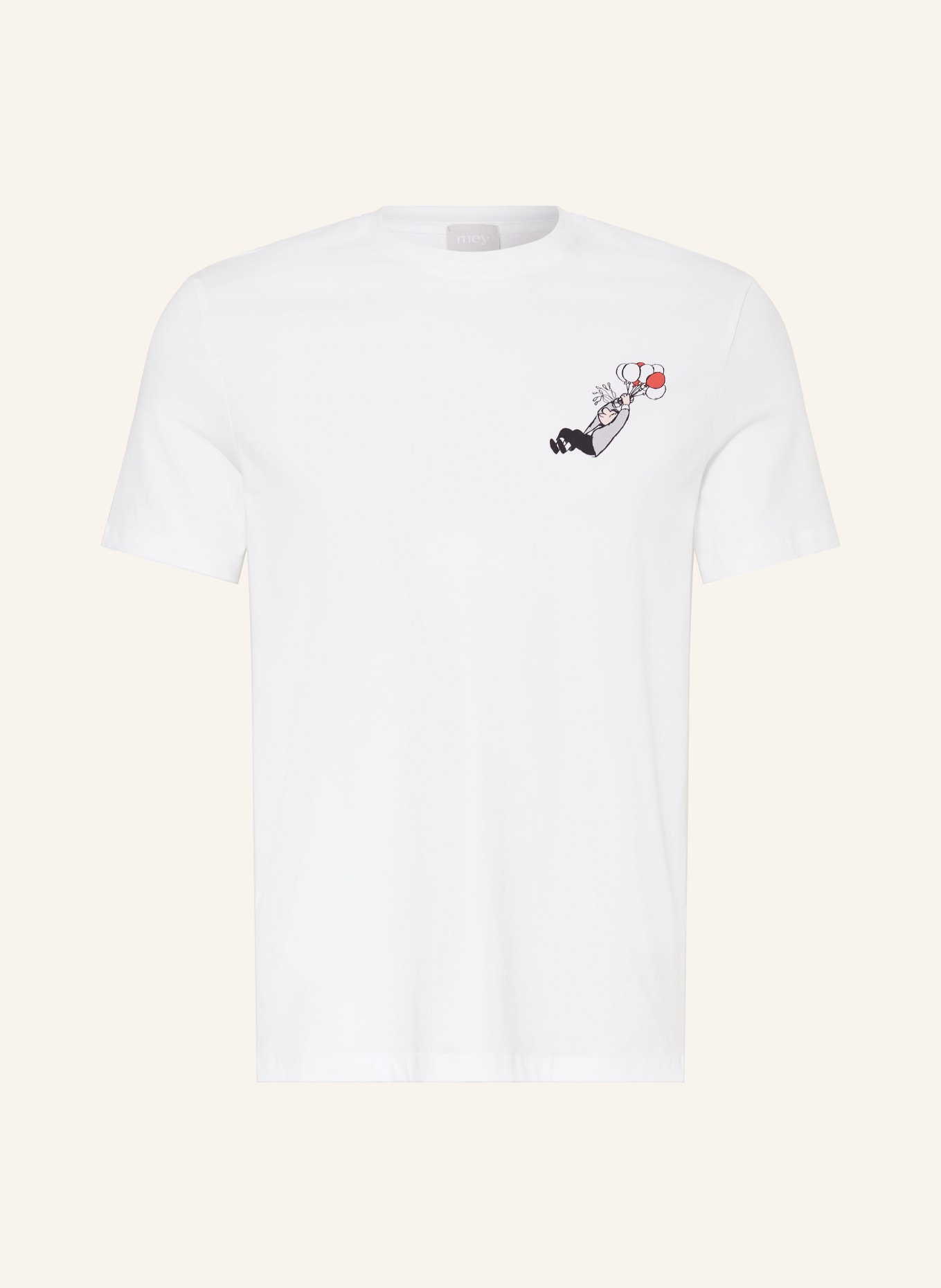 mey Pyjamashirt-serie mey × LORIOT: WIT / ROOD / ZWART