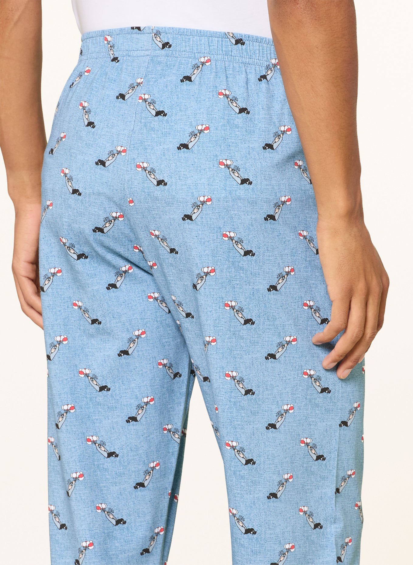 mey Pyjamabroeken uit de serie mey × LORIOT: LICHTBLAUW / ROOD / WIT