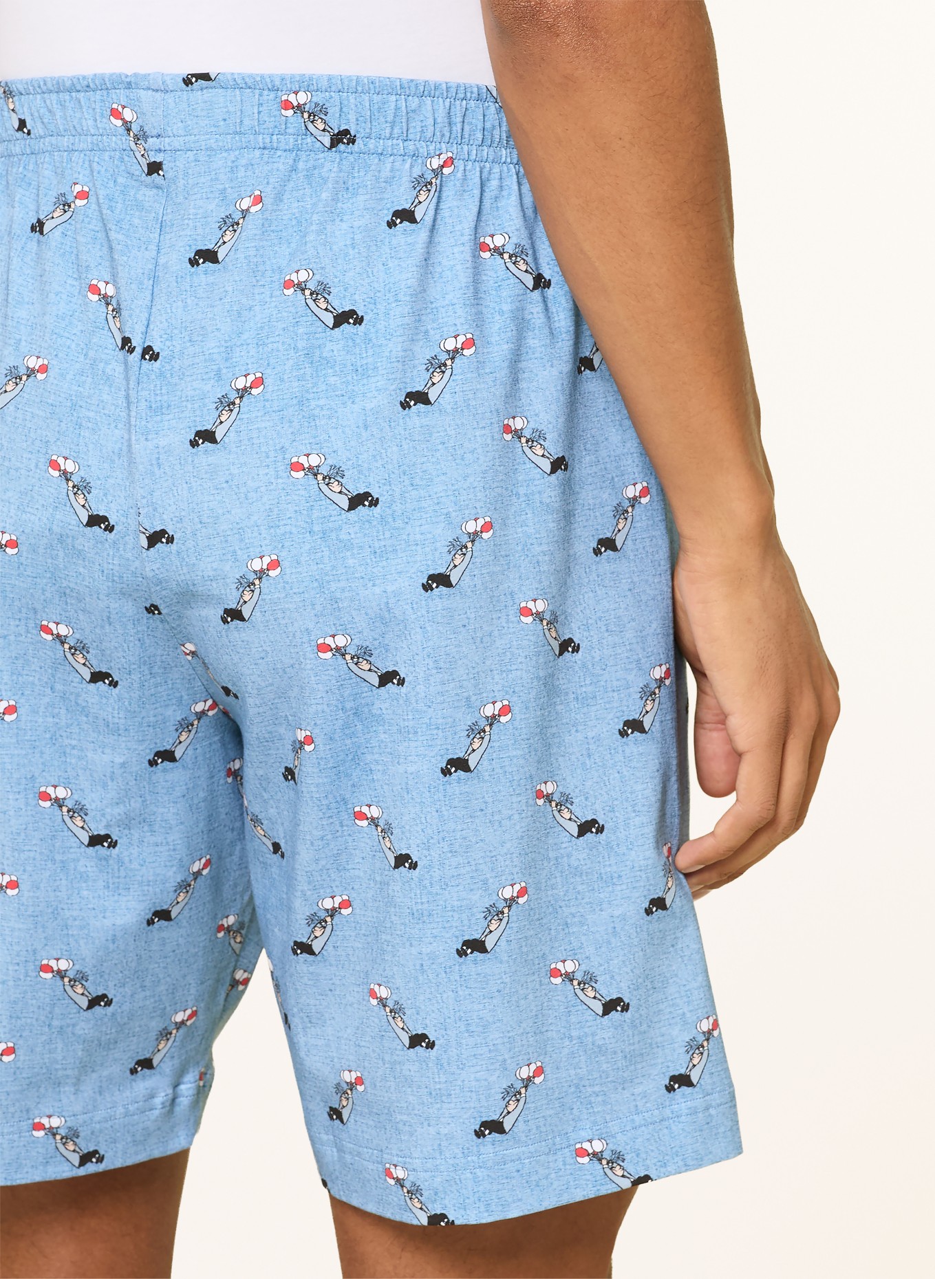 mey Pyjamashorts-serie mey × LORIOT: LICHTBLAUW / ROOD / WIT