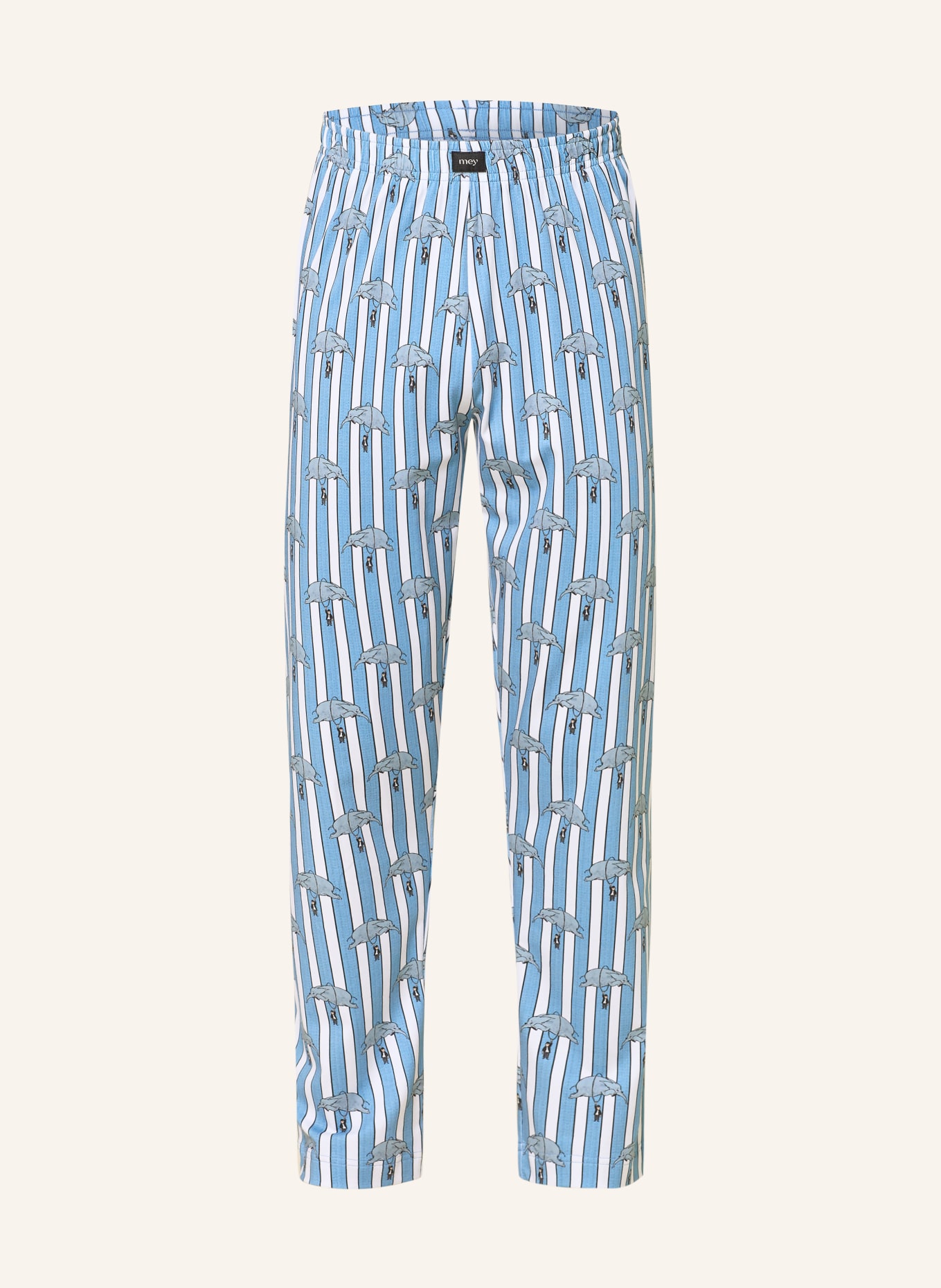 mey Pyjamabroek mey × LORIOT: LICHTBLAUW / WIT / ZWART
