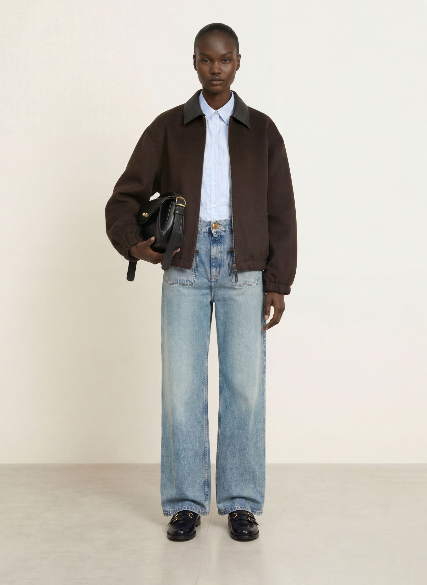 SANDRO Blouson: DUNKELBRAUN