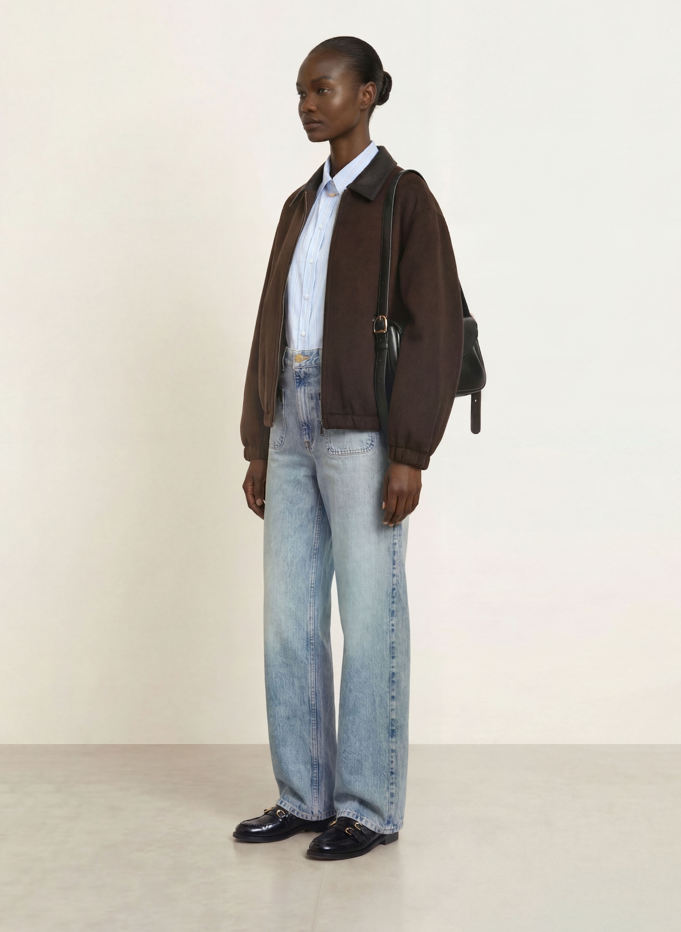 SANDRO Blouson: DUNKELBRAUN