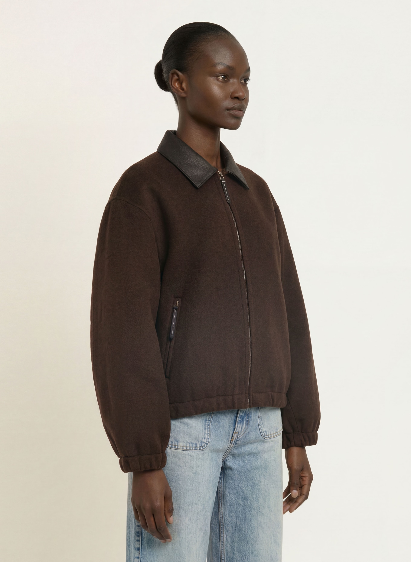 SANDRO Blouson: DUNKELBRAUN