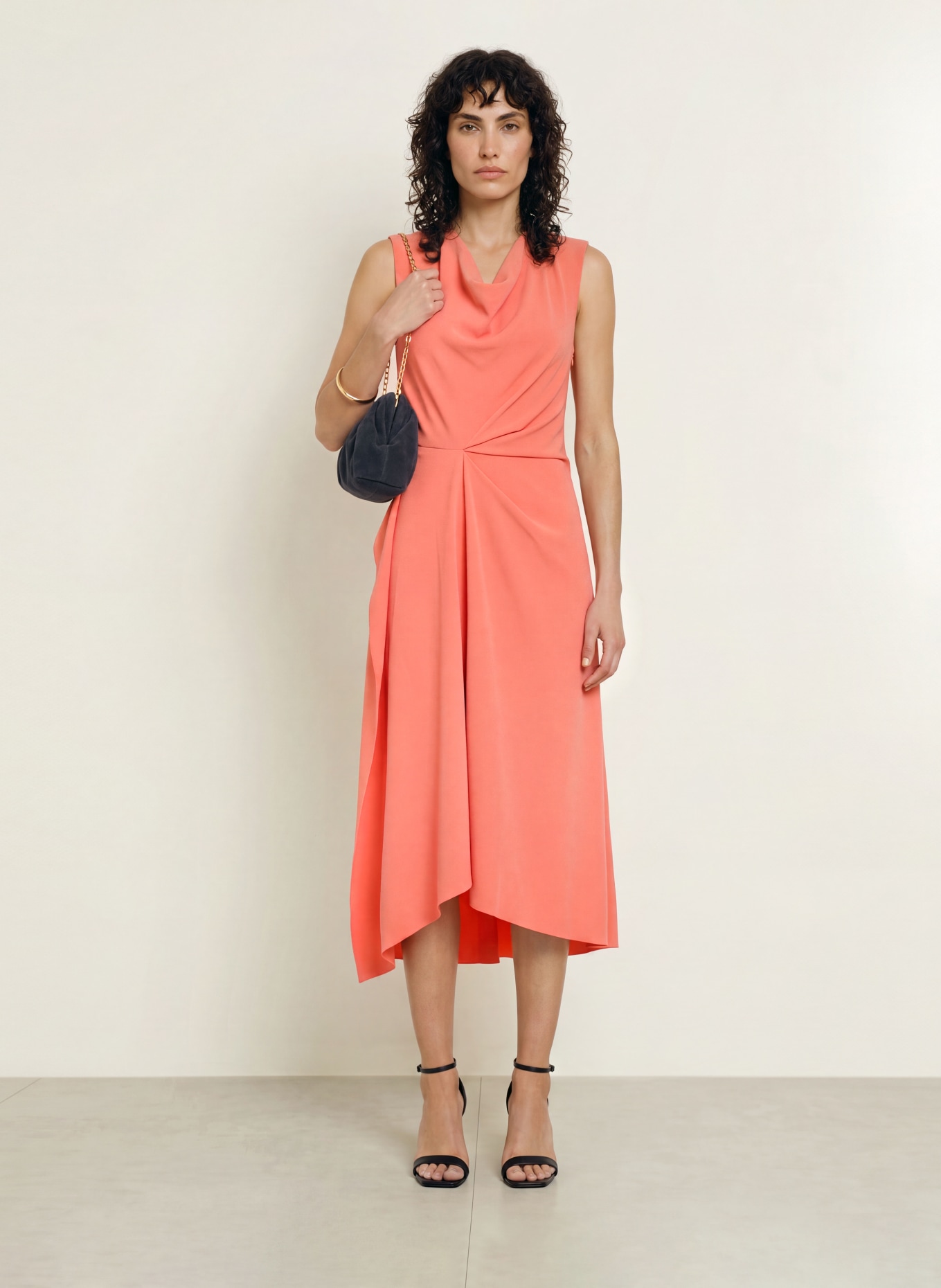 REISS Robe DOROTA: ROUGE CLAIR