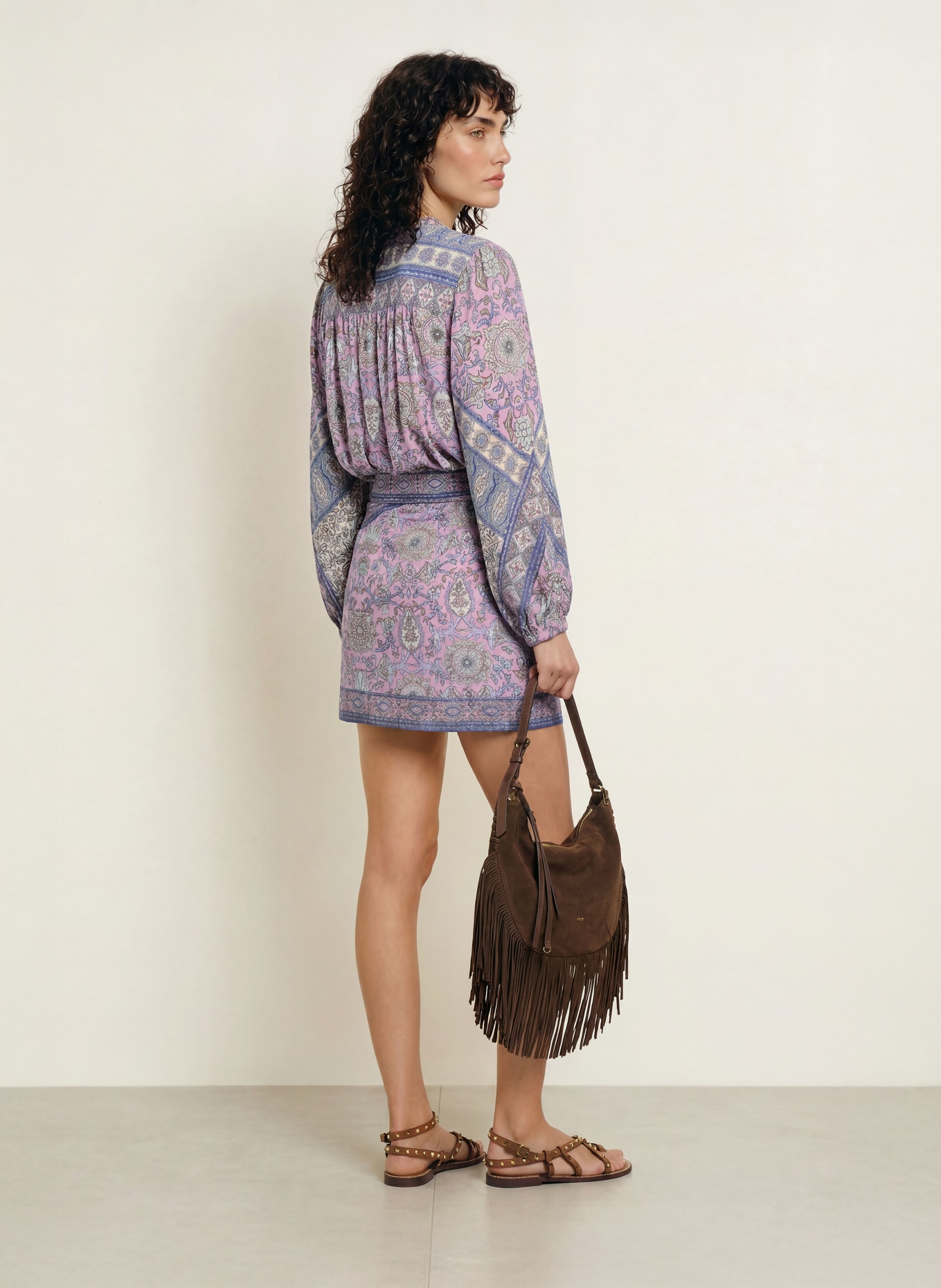 ba&sh Wickelrock SORENZO: HELLLILA / BEIGE / OLIV