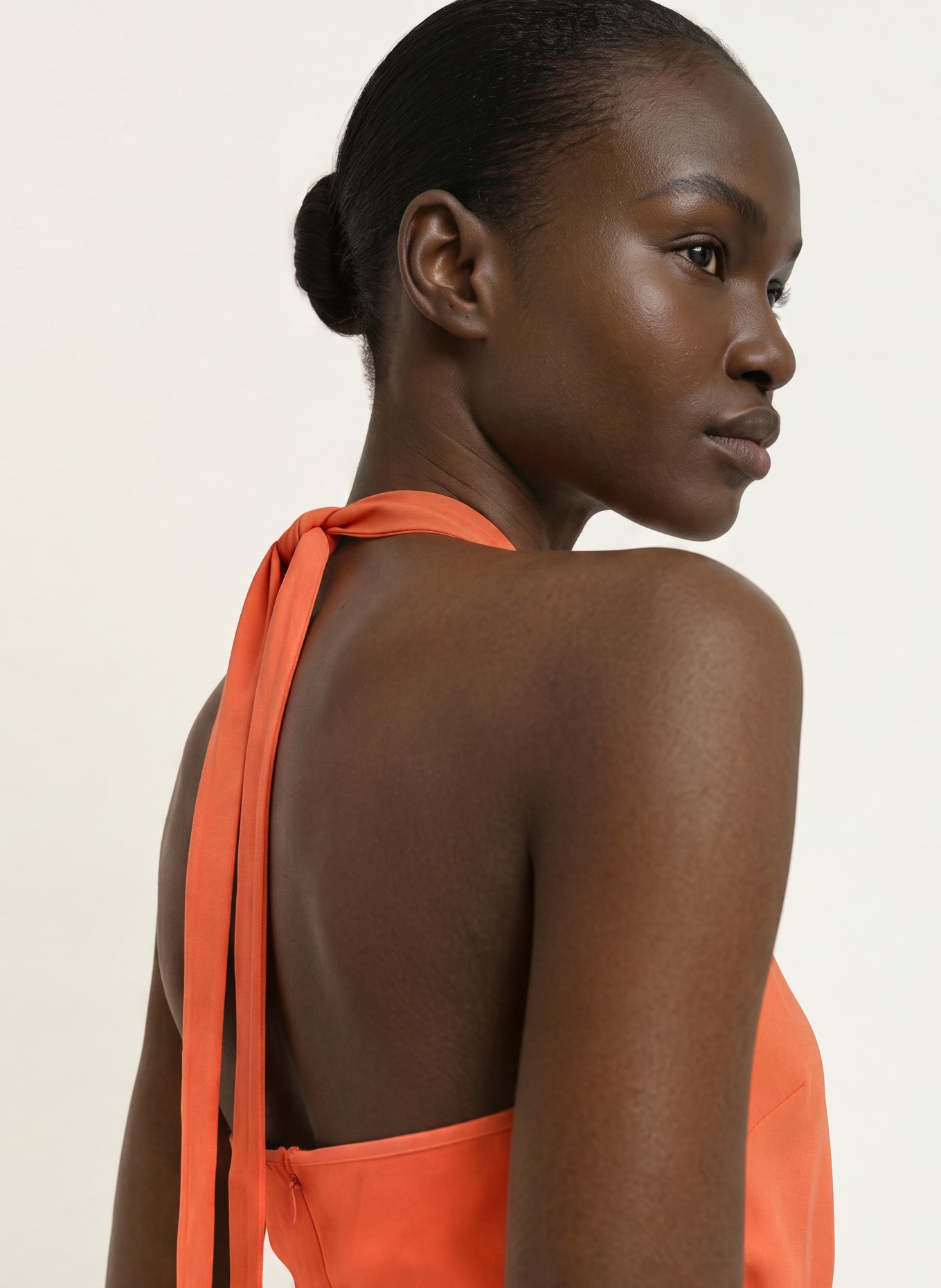 REISS AKIA Jumpsuit with Cutouts: LIGHT RED