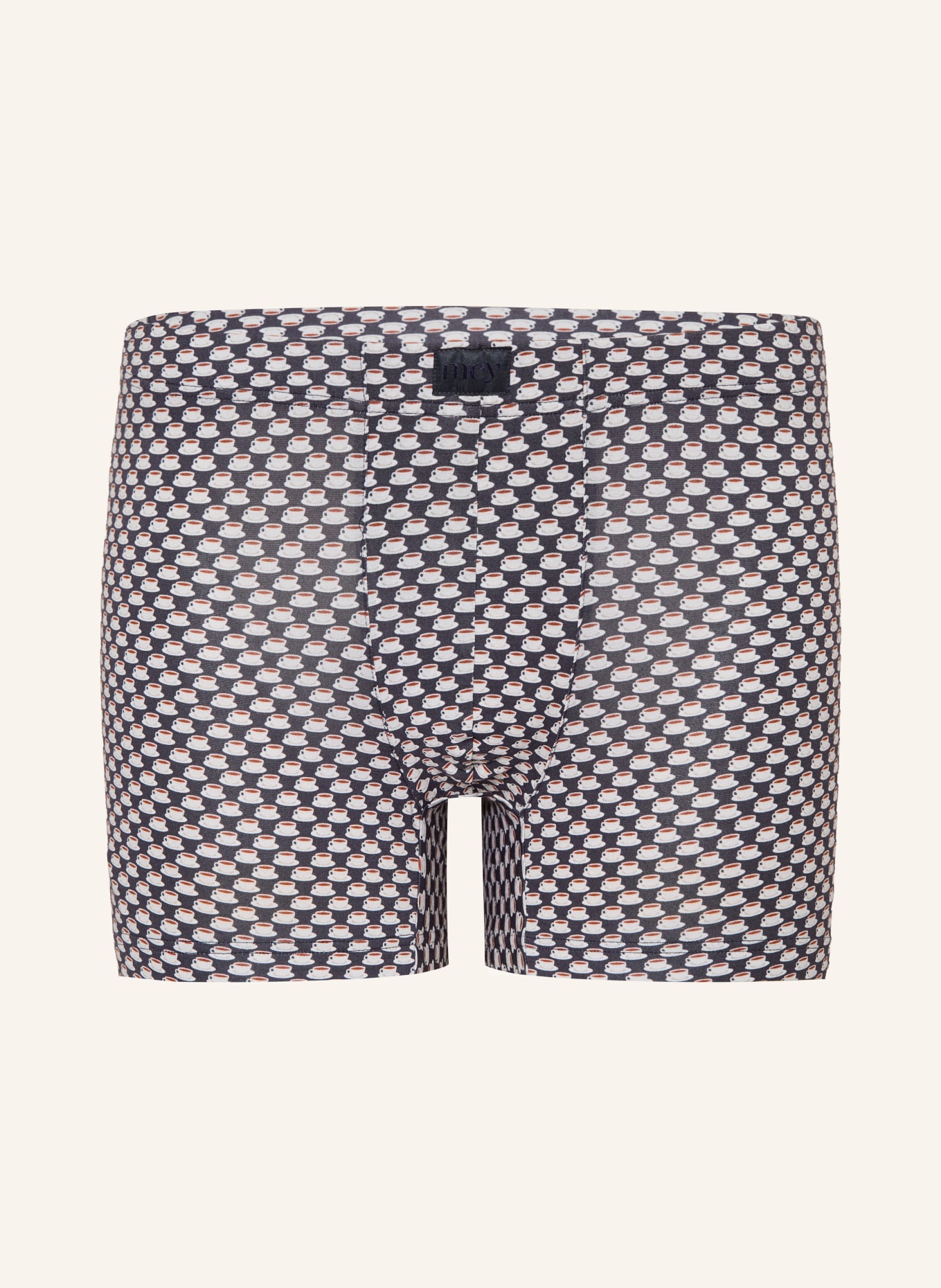 mey Boxershort-serie ESPRESSO LOVERS: DONKERBLAUW / BRUIN / CRÈME