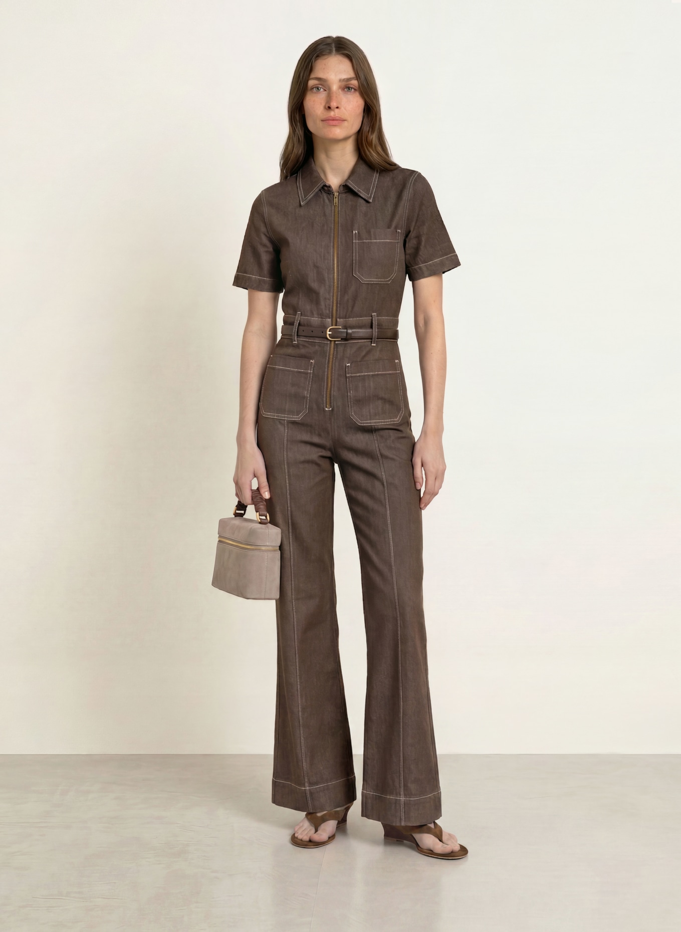 REISS Combinaison DANIE: MARRON FONCÉ