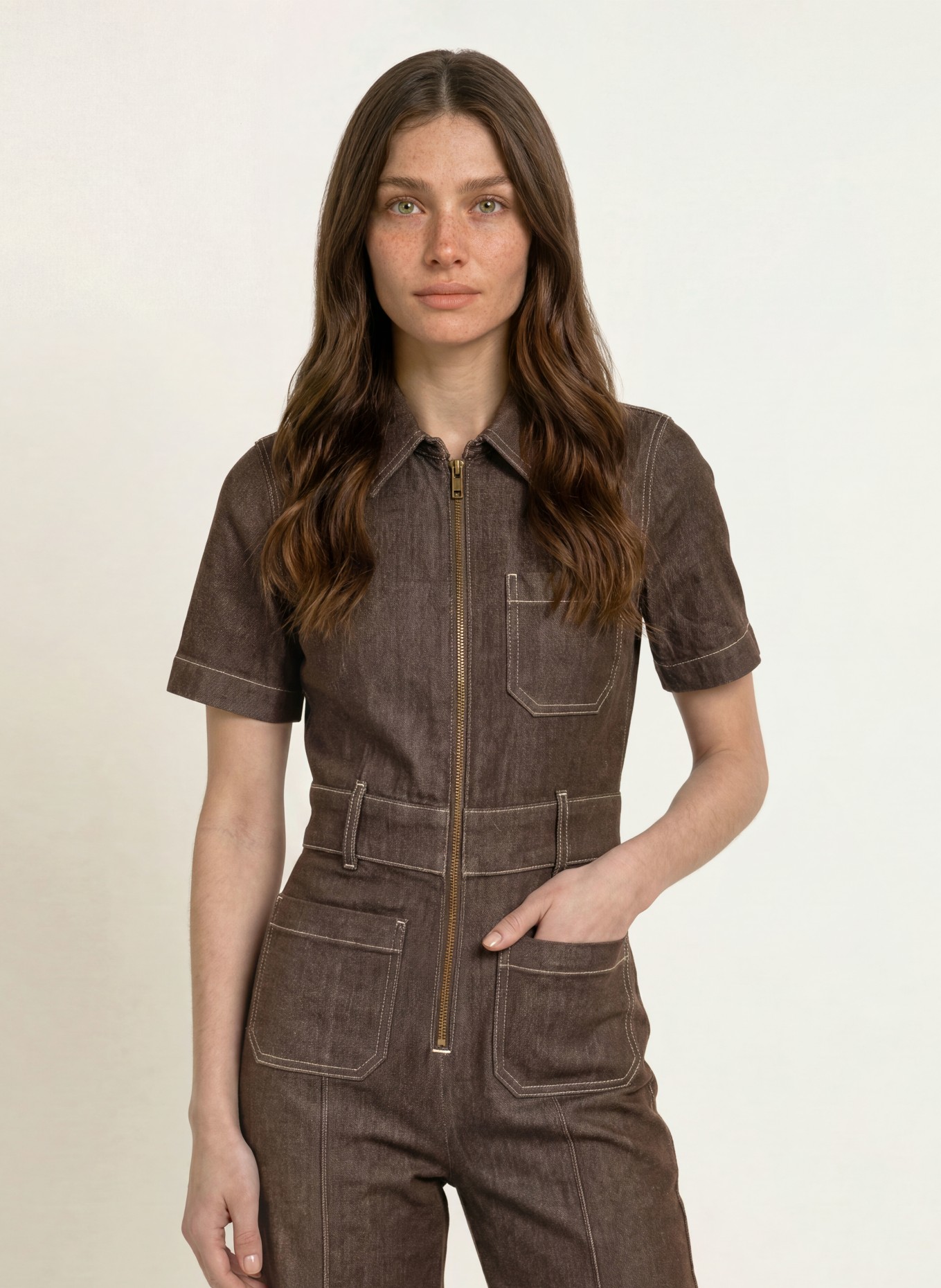 REISS Combinaison DANIE: MARRON FONCÉ