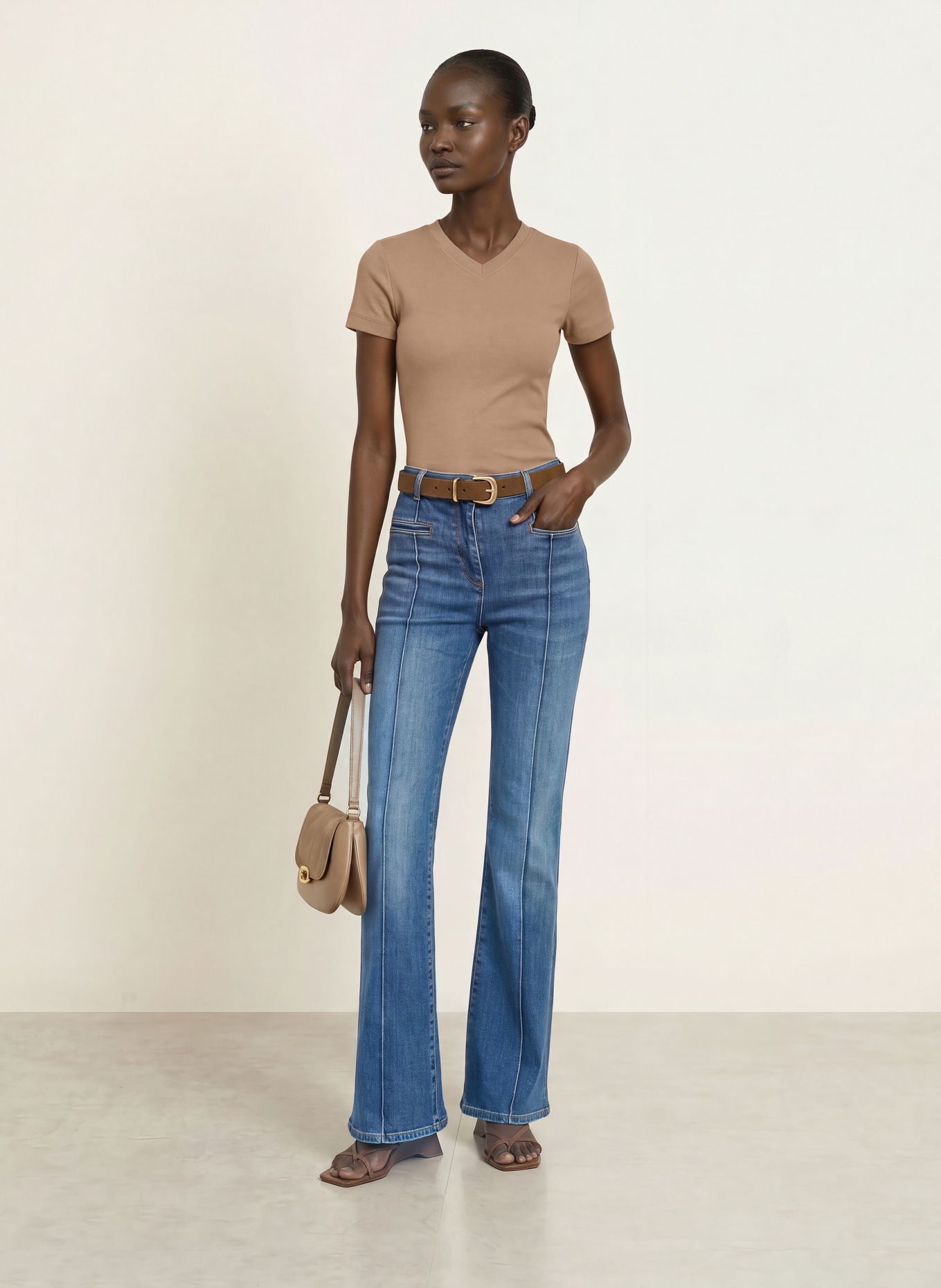 REISS T-shirt ADDISON: CHAMEAU