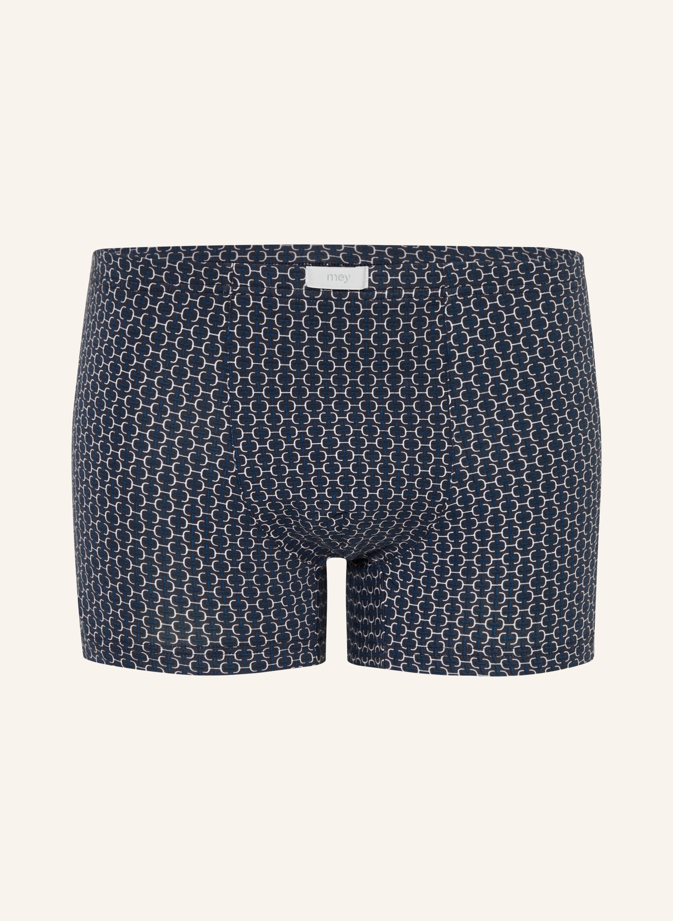 mey Boxershort-serie SMART CHAINS: DONKERBLAUW / PETROL / WIT
