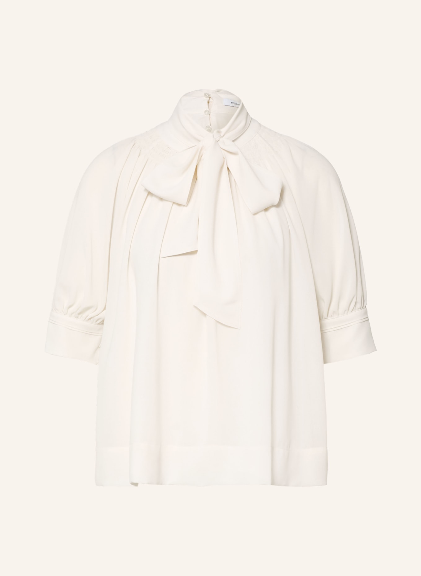 REISS LERINA Shirt blouse with Detachable Bow: ECRU