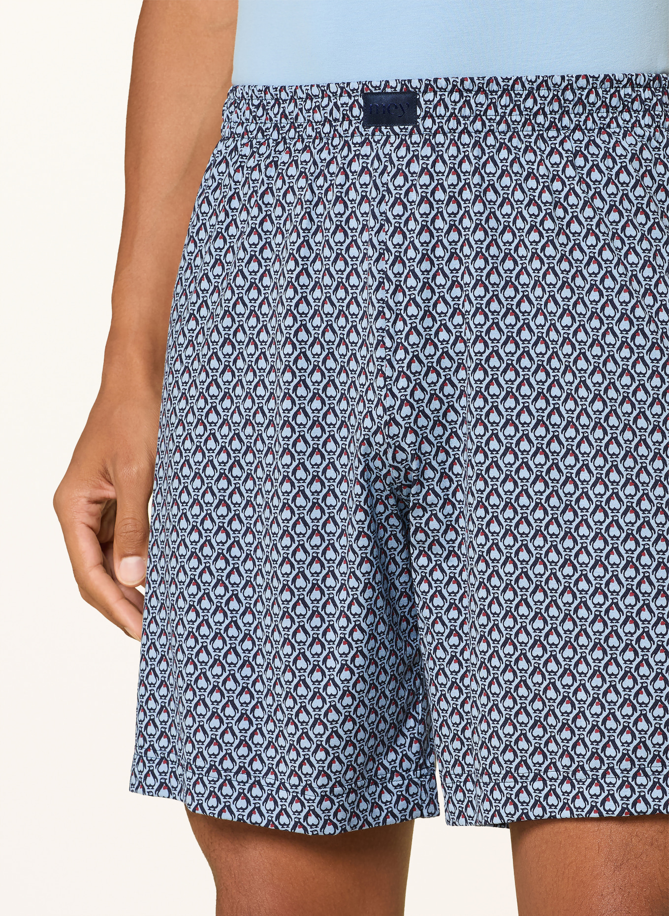 mey ARTIC SQUAD Pajama shorts Collection: LIGHT BLUE / DARK RED / DARK BLUE
