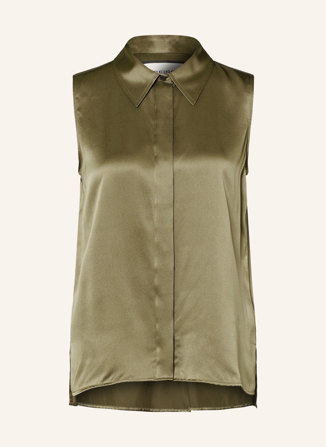REISS Blouse sans manches AMELIA en soie: KAKI