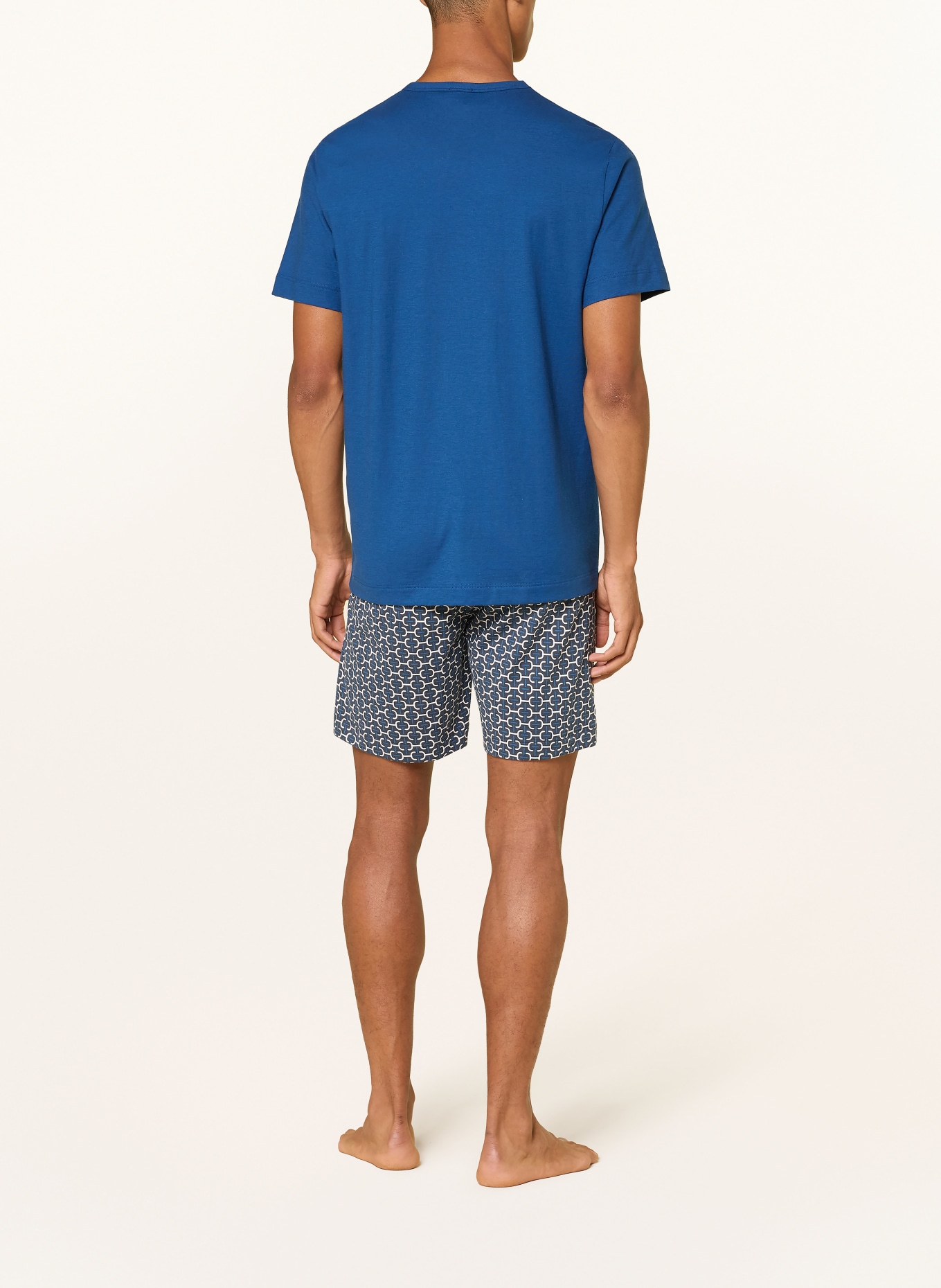 mey SMART CHAINS Short Pajama Set: BLUE / DARK BLUE / WHITE