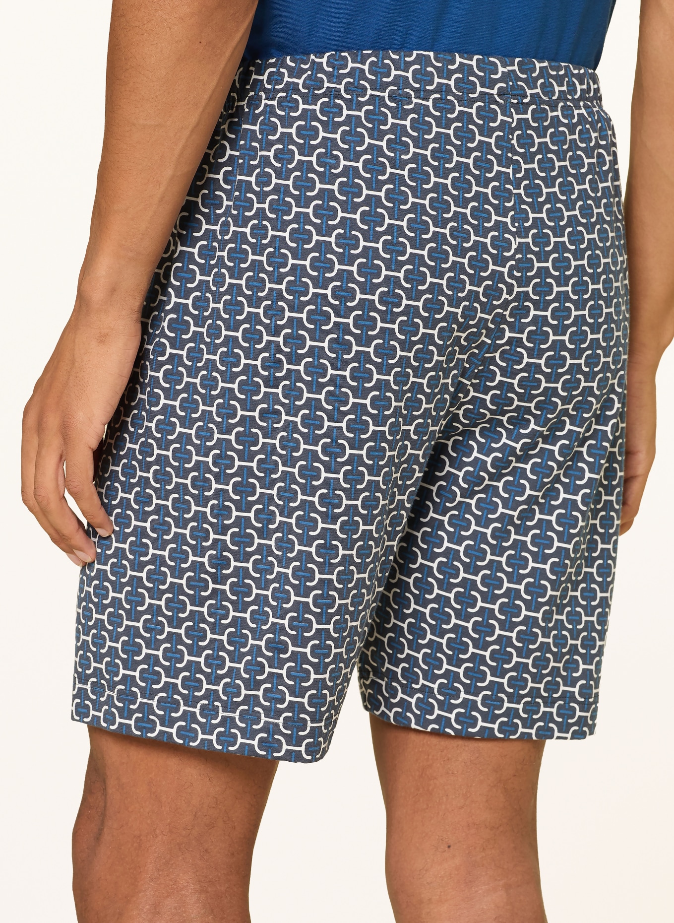 mey SMART CHAINS Short Pajama Set: BLUE / DARK BLUE / WHITE