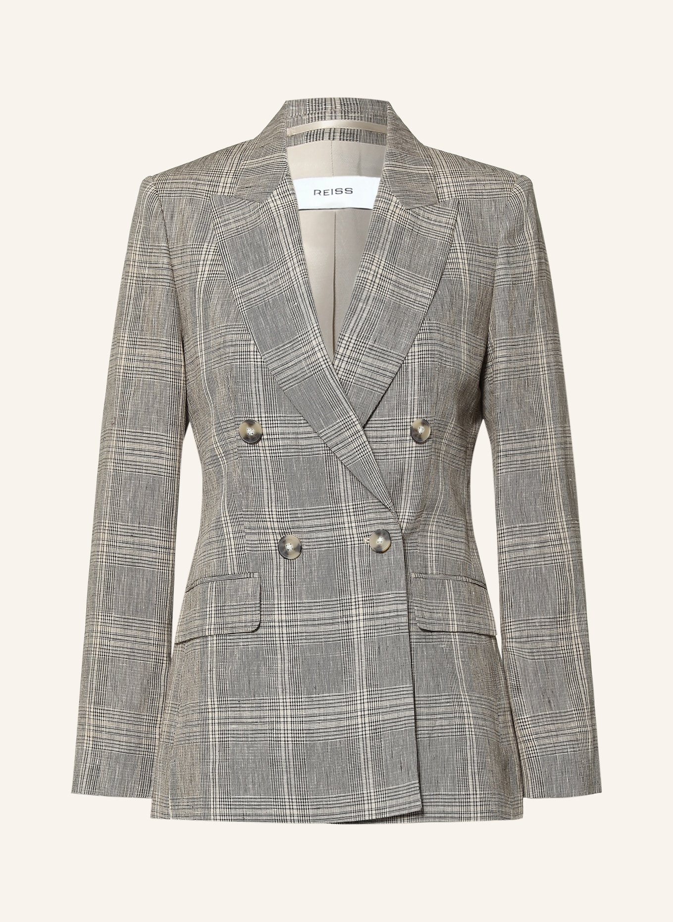 REISS Blazer en lin SYBIL: BEIGE / NOIR