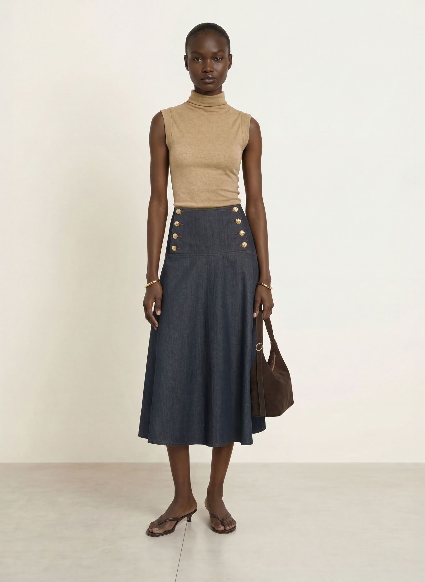 REISS HATTIE Top: LIGHT BROWN